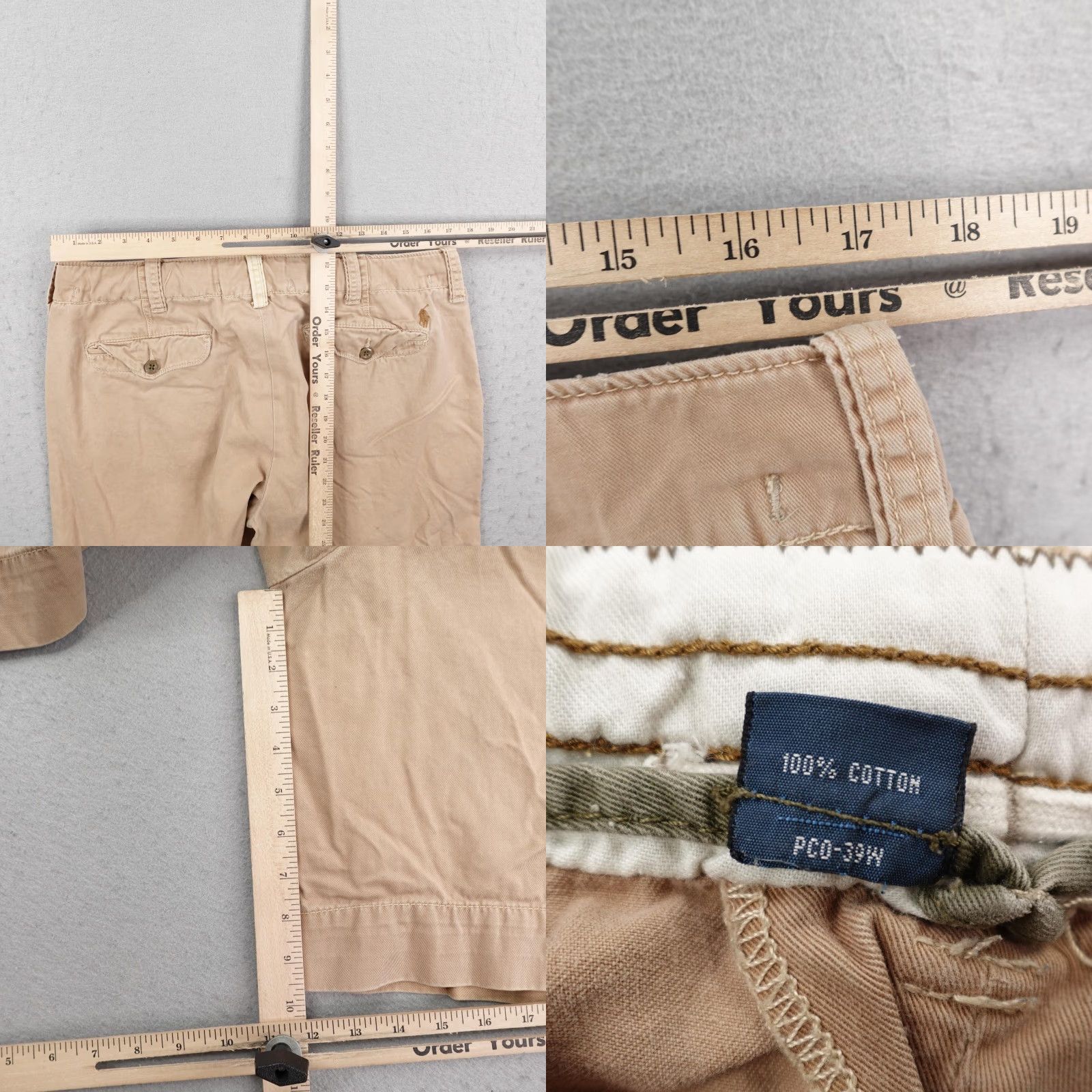 Polo Ralph Lauren VINTAGE Polo Ralph Lauren Shorts Mens 34 Khaki Chino Drawstring Pony Logo Twill Size US S / EU 44-46 / 1 - 8 Thumbnail