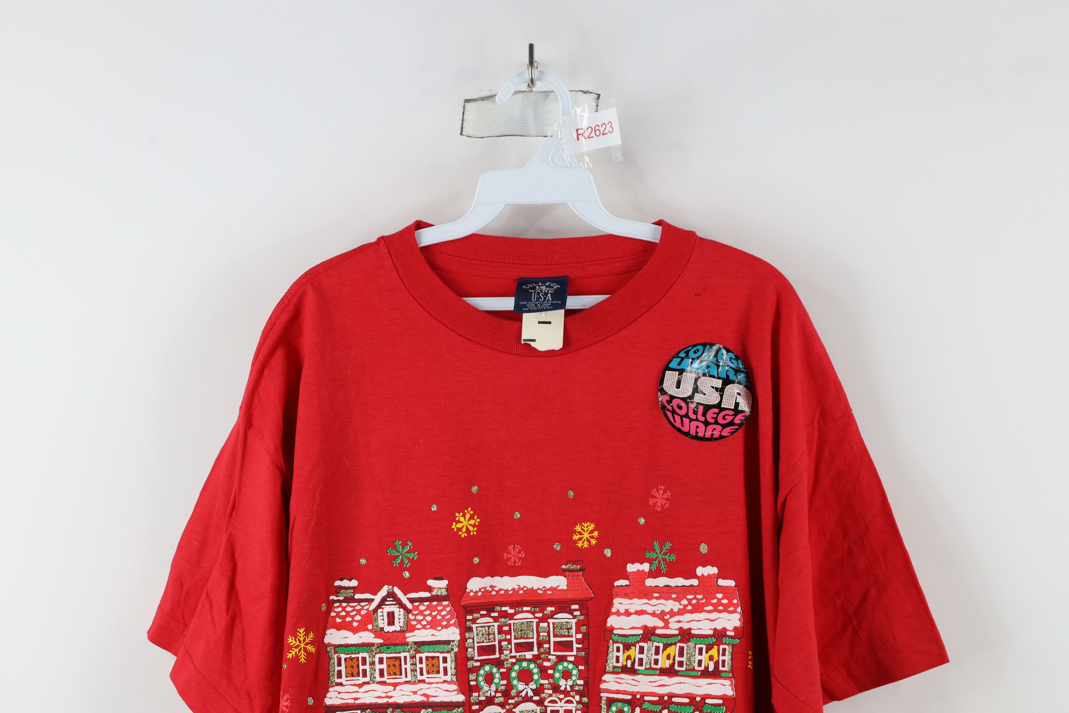 Vintage Deadstock Vintage 90s Streetwear Snowman Sleep T-Shirt Size ONE SIZE - 2 Thumbnail