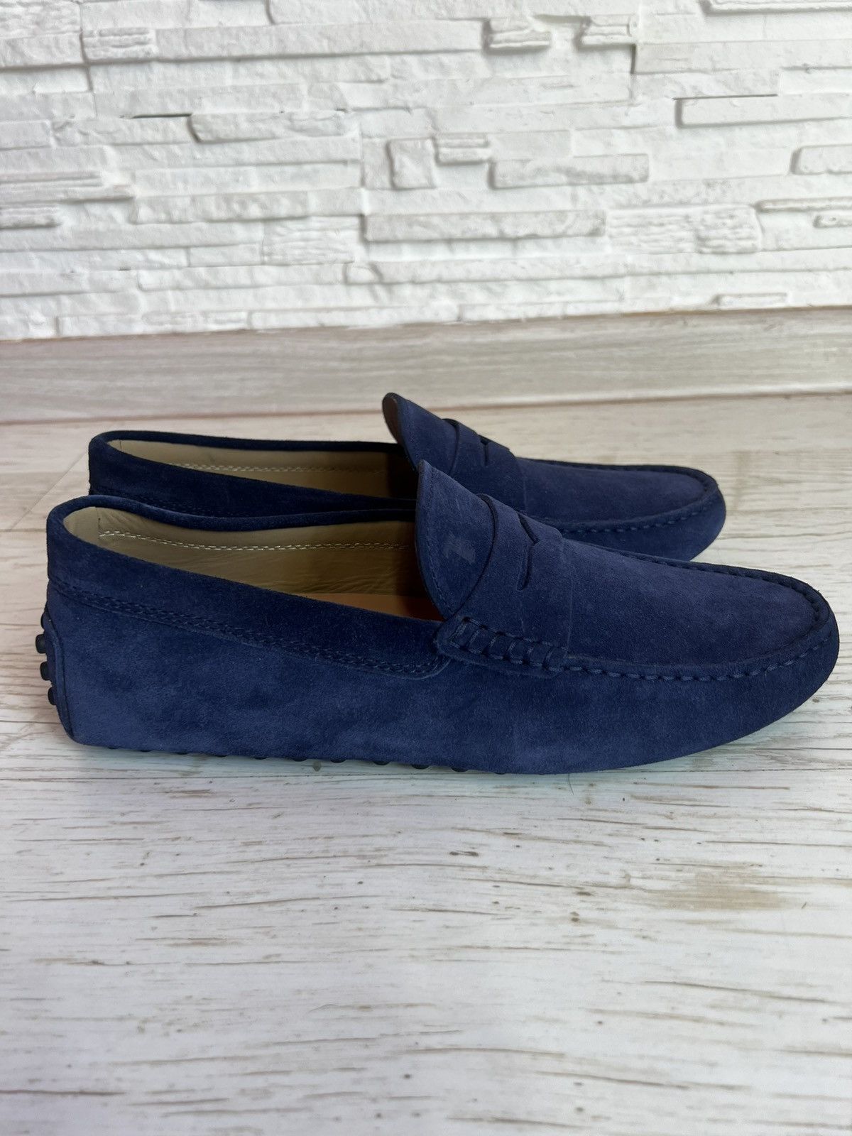 Tod's Tod’s Nuovo Gommino Galassia Loafers UK 6 Blue Suede Shoes Size US 6 / EU 39 - 6 Thumbnail