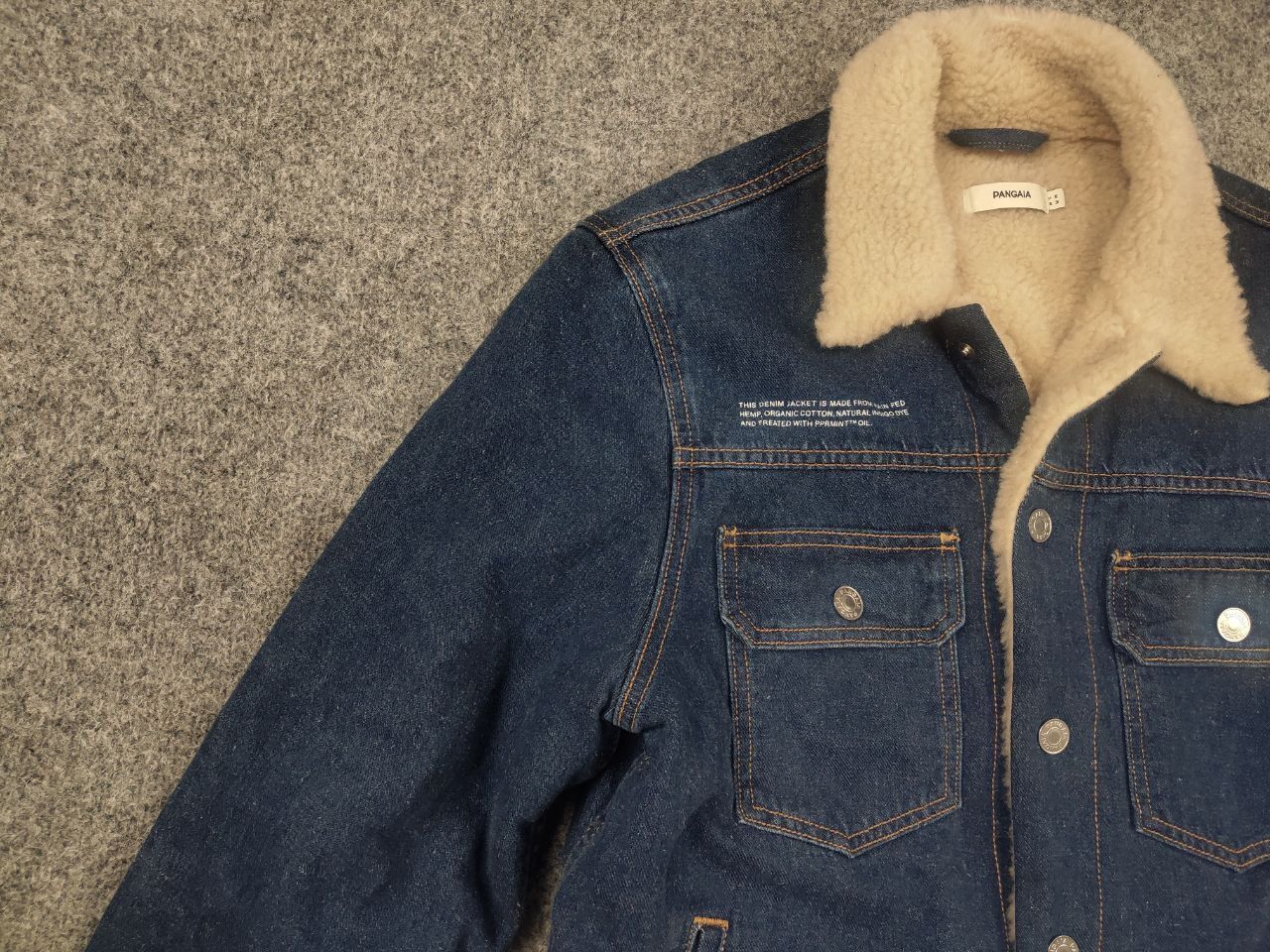 Pangaia Pangaia Design Unisex Hemp Blue Denim Sherpa Lined Jacket Size US S / EU 44-46 / 1 - 9 Thumbnail