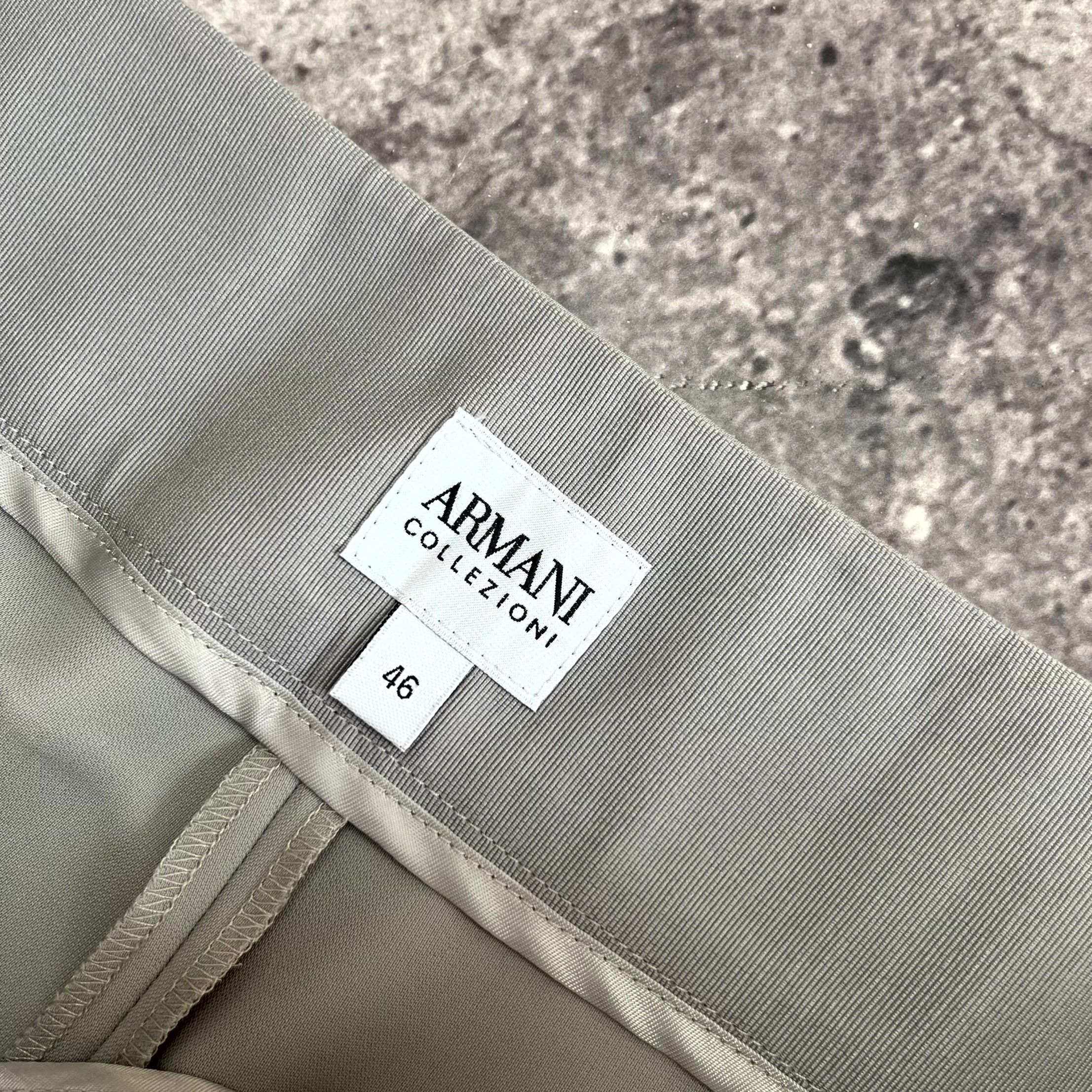 Armani Collezioni Armani Collezioni Gray Straight Wide Leg Pants Size EU 46 Size 32" / US 10 / IT 46 - 5 Thumbnail