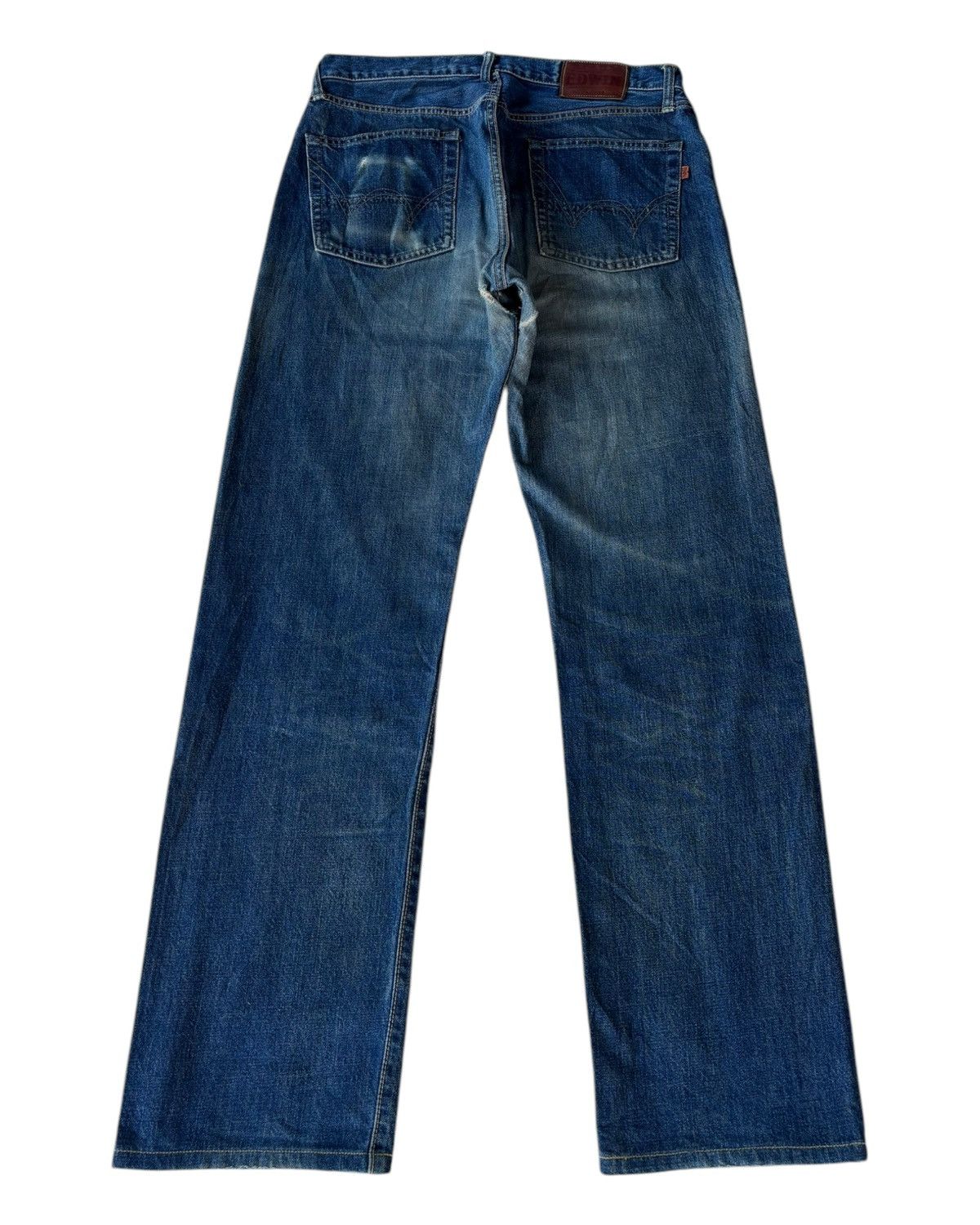 Edwin 🔥EDWIN 505xx SELVEDGE BAGGY JEANS RIPPED DISTRESSED DENIM Size US 33 - 8 Thumbnail