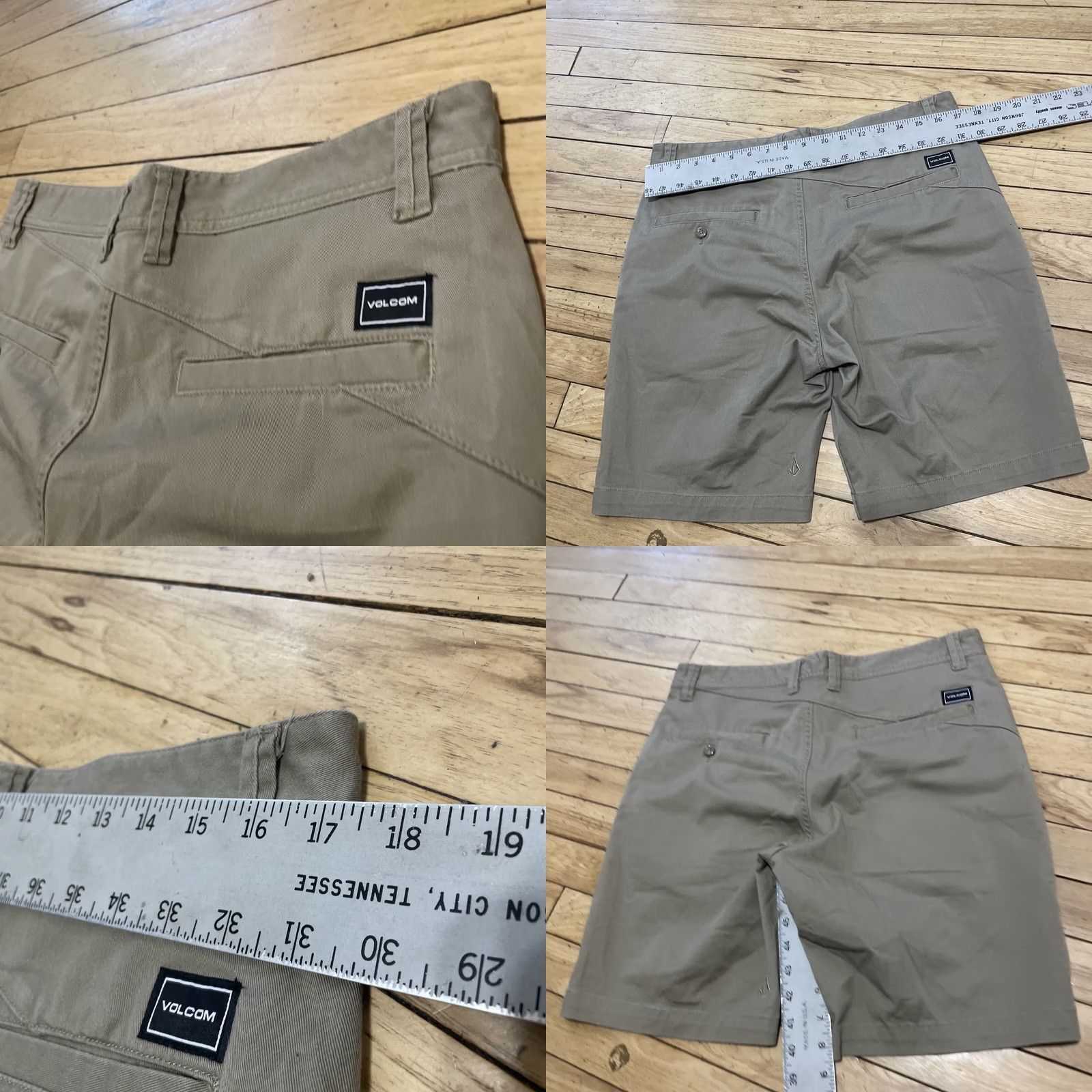 Volcom Volcom Chino Shorts Men 32 Khaki Tan Preppy Beach Logo Twill Flat Front Skater Size US 32 / EU 48 - 8 Thumbnail