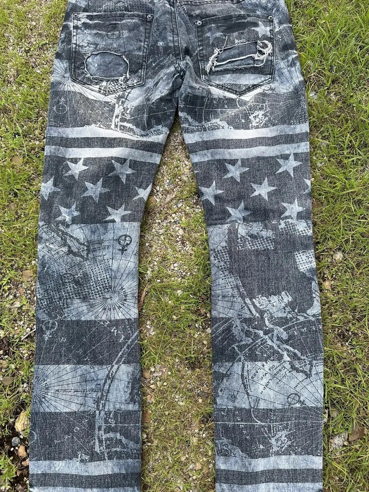 Tornado Mart STEALS🔥SWITCH REMARKABLE JEANS RIPPED FULL PRINT DENIM PANTS Size US 32 / EU 48 - 12 Thumbnail