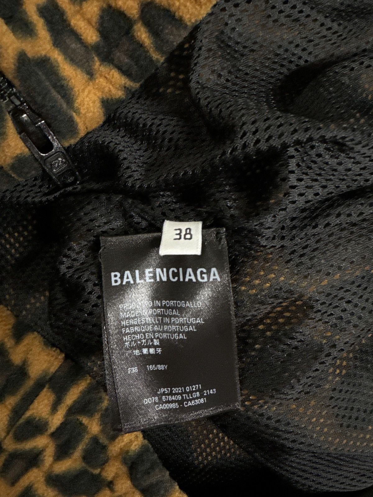Balenciaga Balenciaga leopard zip up fleece sweater L Size US XL / EU 56 / 4 - 6 Thumbnail
