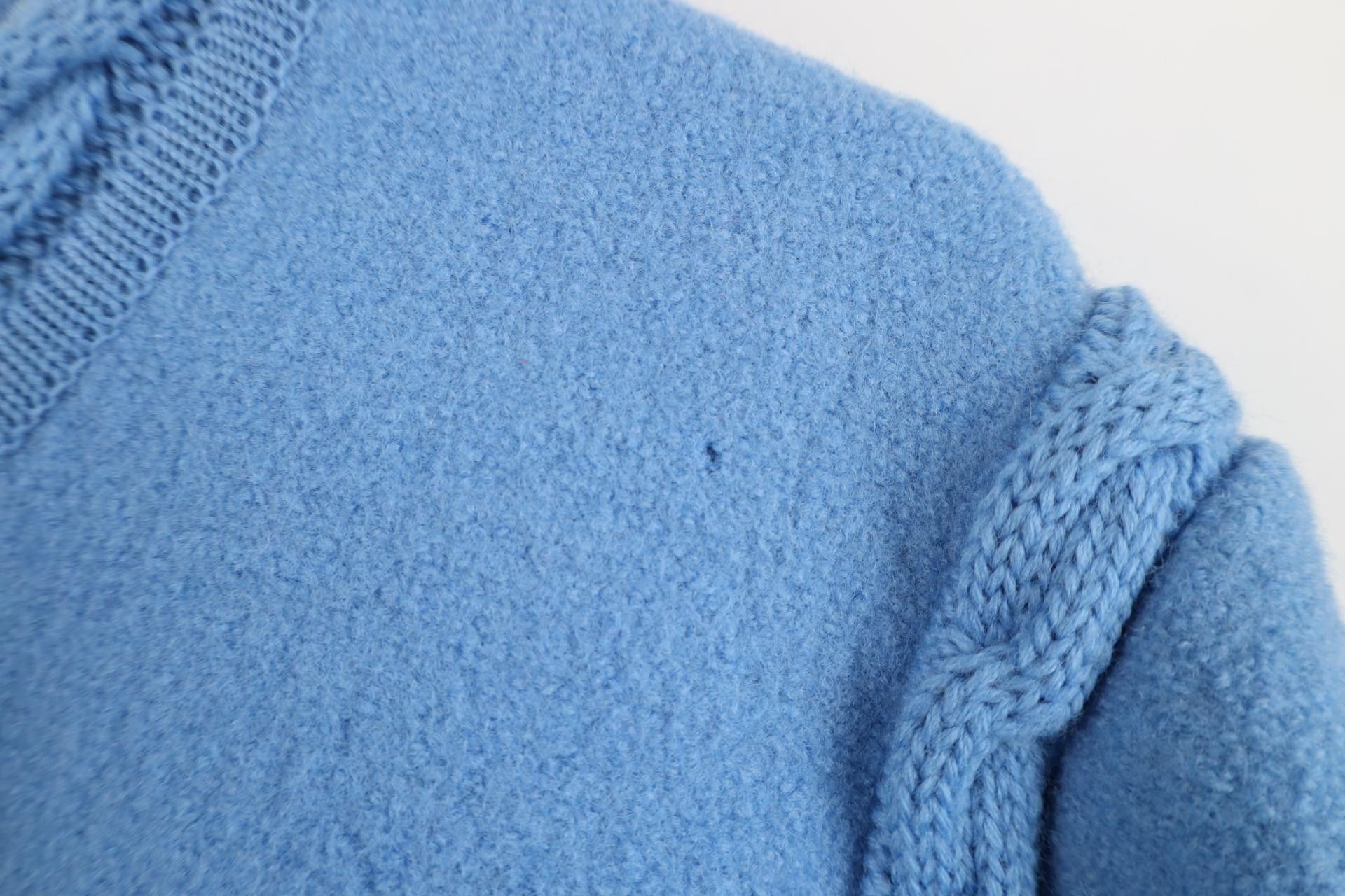 Vintage Vintage 90s Streetwear Boiled Wool Cardigan Jacket Blue Size M / US 6-8 / IT 42-44 - 14 Thumbnail