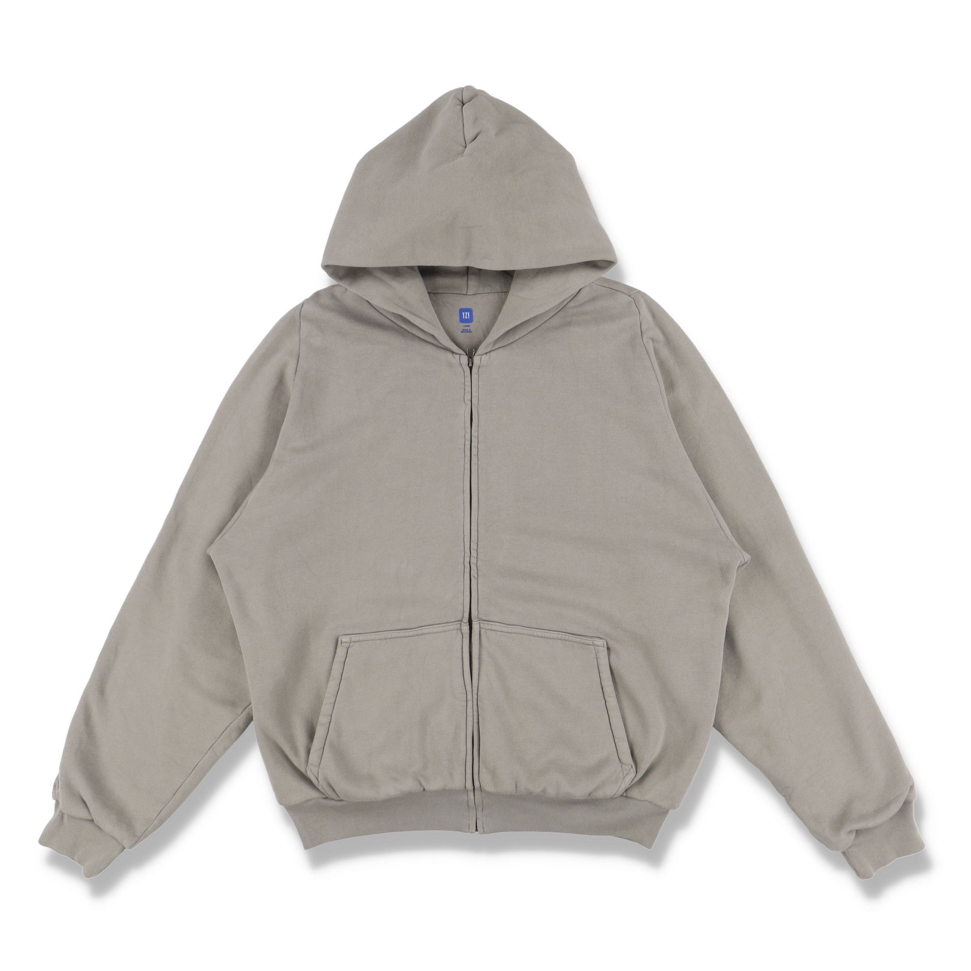 Gap Yeezy YZY GAP Grey Double Face Zip Hoodie | Grailed