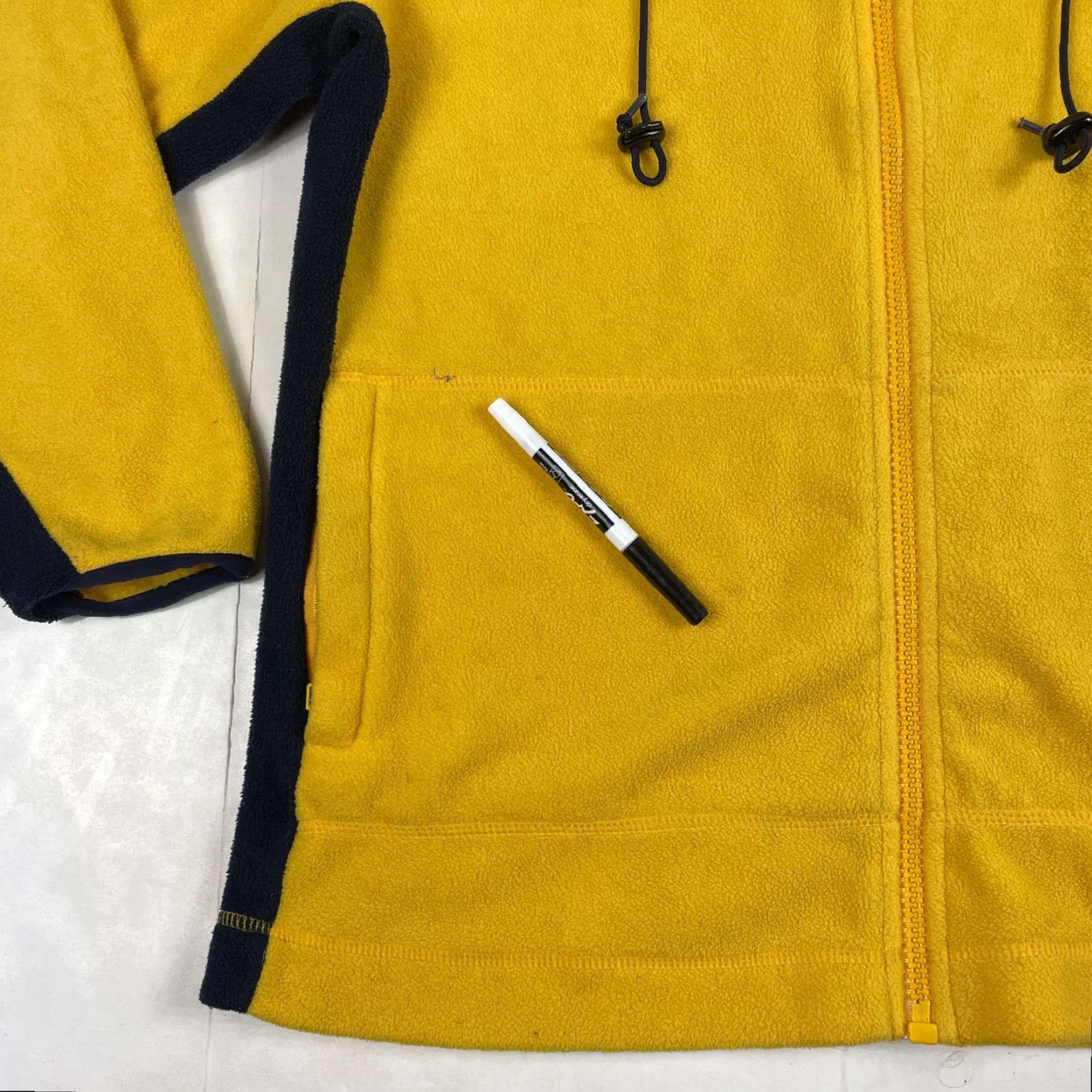 Nautica VINTAGE Nautica Jacket Mens M Yellow Competition Fleece Full Zip Hooded Jersey Style Regular Wind-Resistant Embroidered Logo USA Size US M / EU 48-50 / 2 - 5 Thumbnail