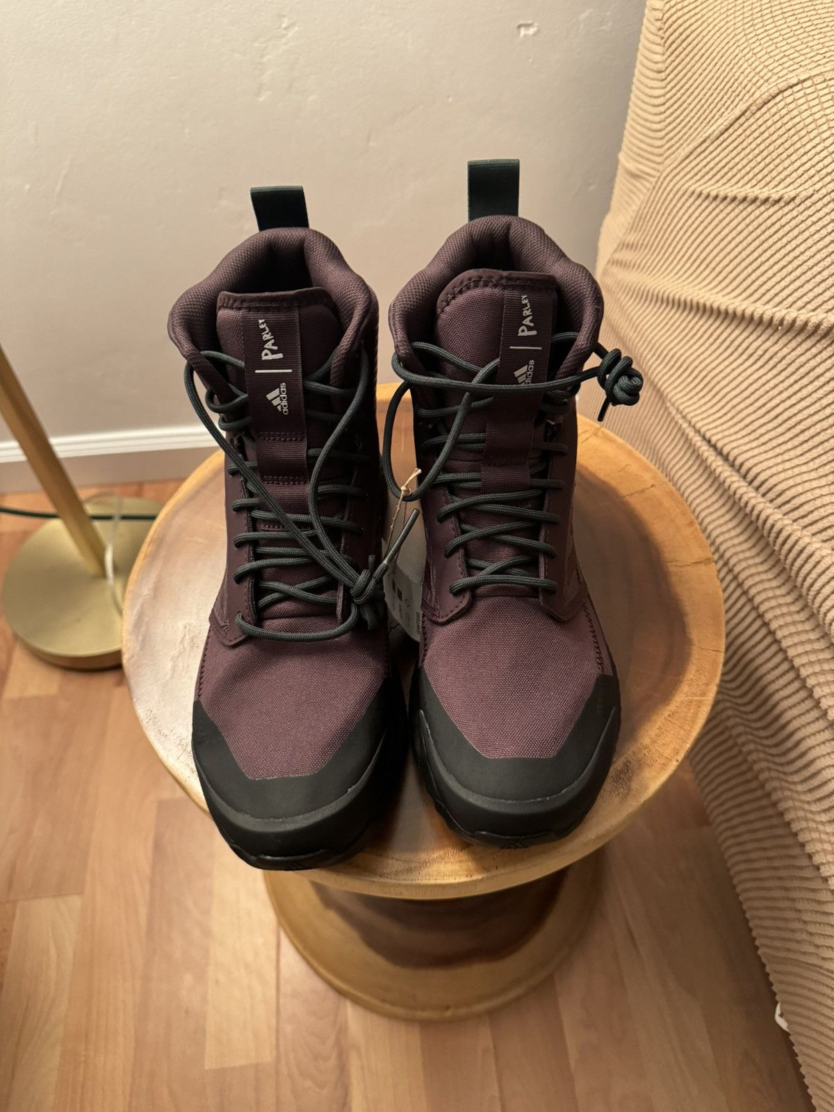 image of Adidas Terrex Free Hiker Gtx Shadow Maroon Shoes in Burgundy, Men's (Size 7.5)