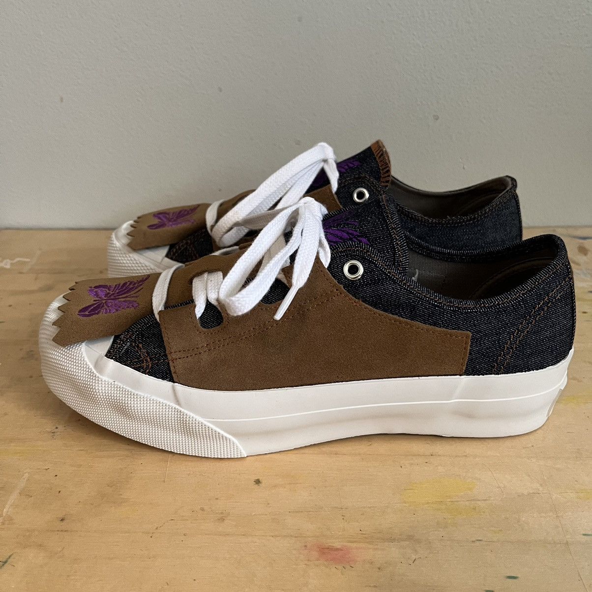 Needles SS22 9 oz. Denim Suede Ghillie Sneaker Size US 8.5 / EU 41-42 - 8 Thumbnail