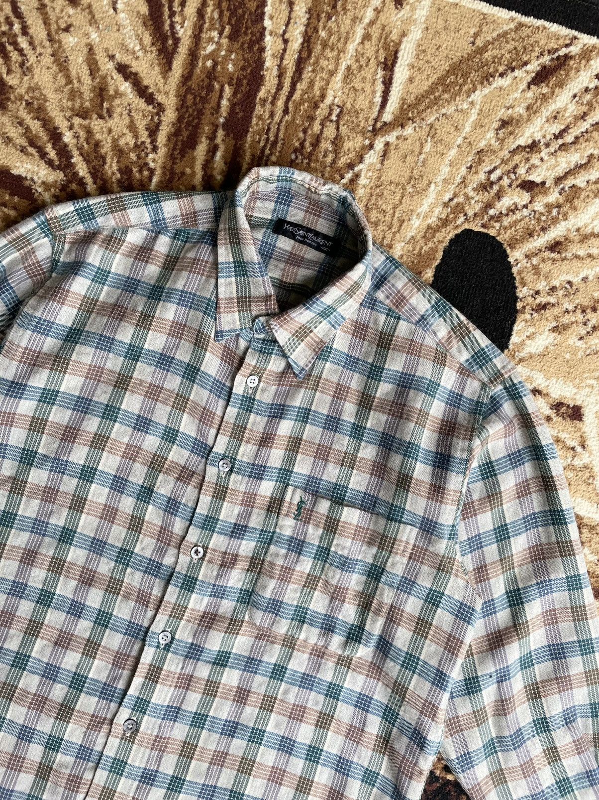 Yves Saint Laurent Yves Saint Laurent Flannel Shirt Size US M / EU 48-50 / 2 - 2 Thumbnail