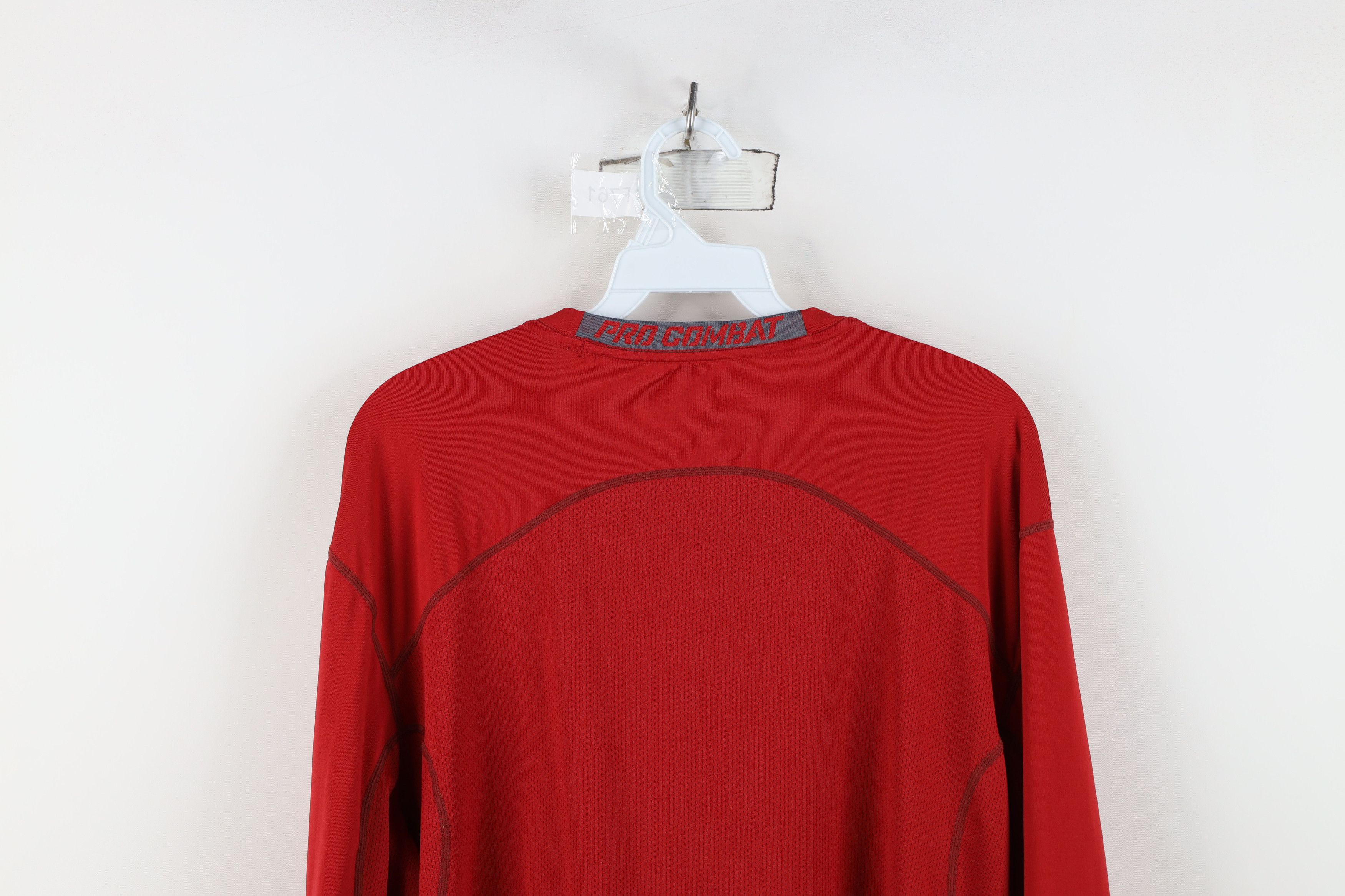 Nike Nike Pro Combat Long Sleeve Gym Training T-Shirt Red Size US XL / EU 56 / 4 - 13 Thumbnail
