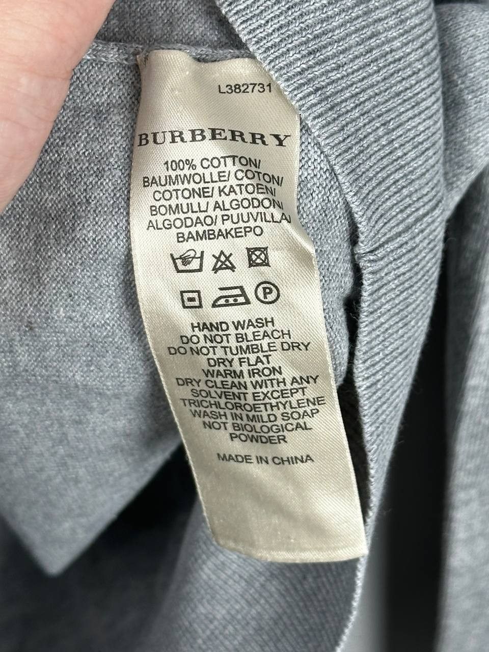 Burberry Burberry Brit Grey Cotton Cardigan Mini Logo Sweater Size US M / EU 48-50 / 2 - 10 Thumbnail
