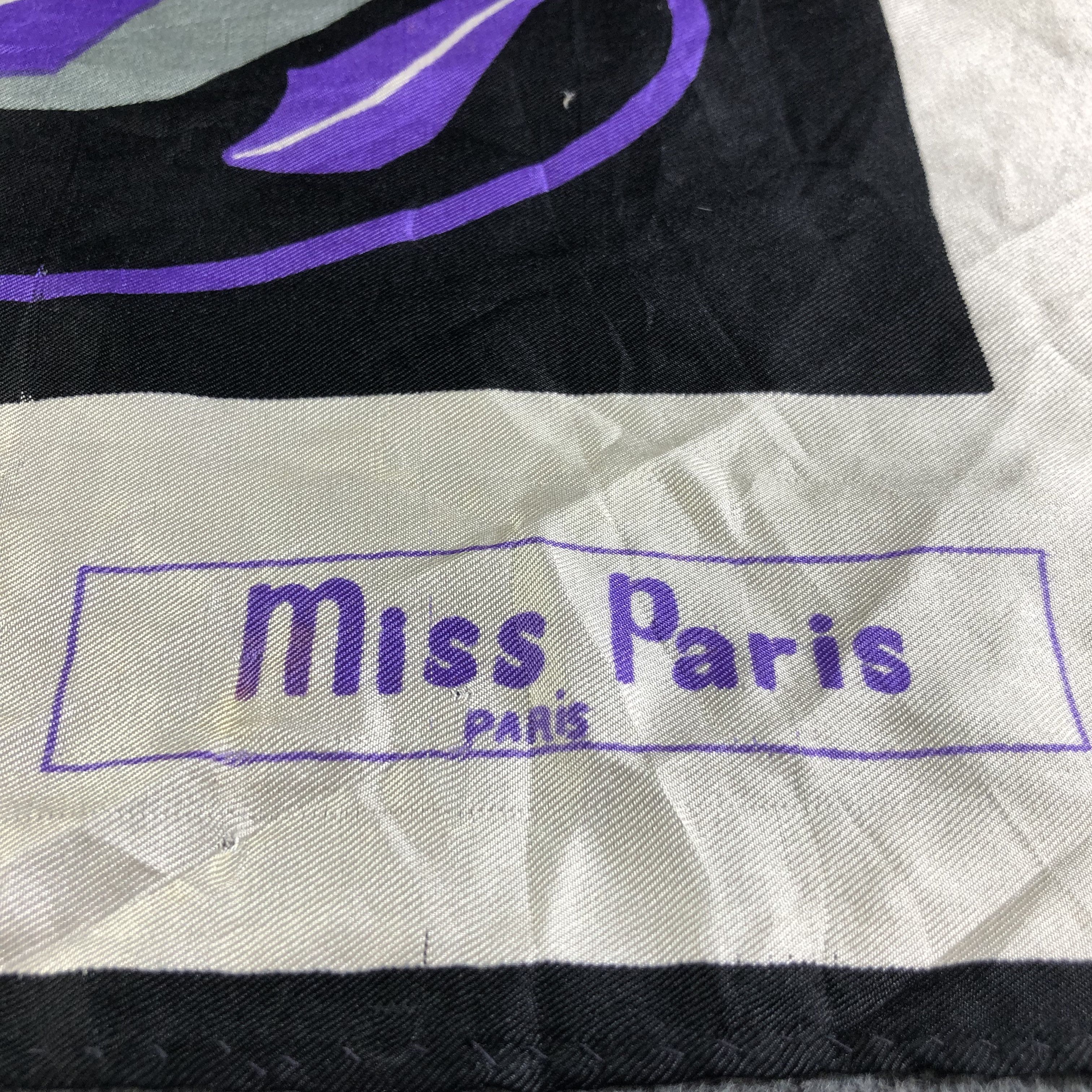 Vintage Miss Paris Luxury Floral Silk Scarf M956 Size ONE SIZE - 3 Thumbnail
