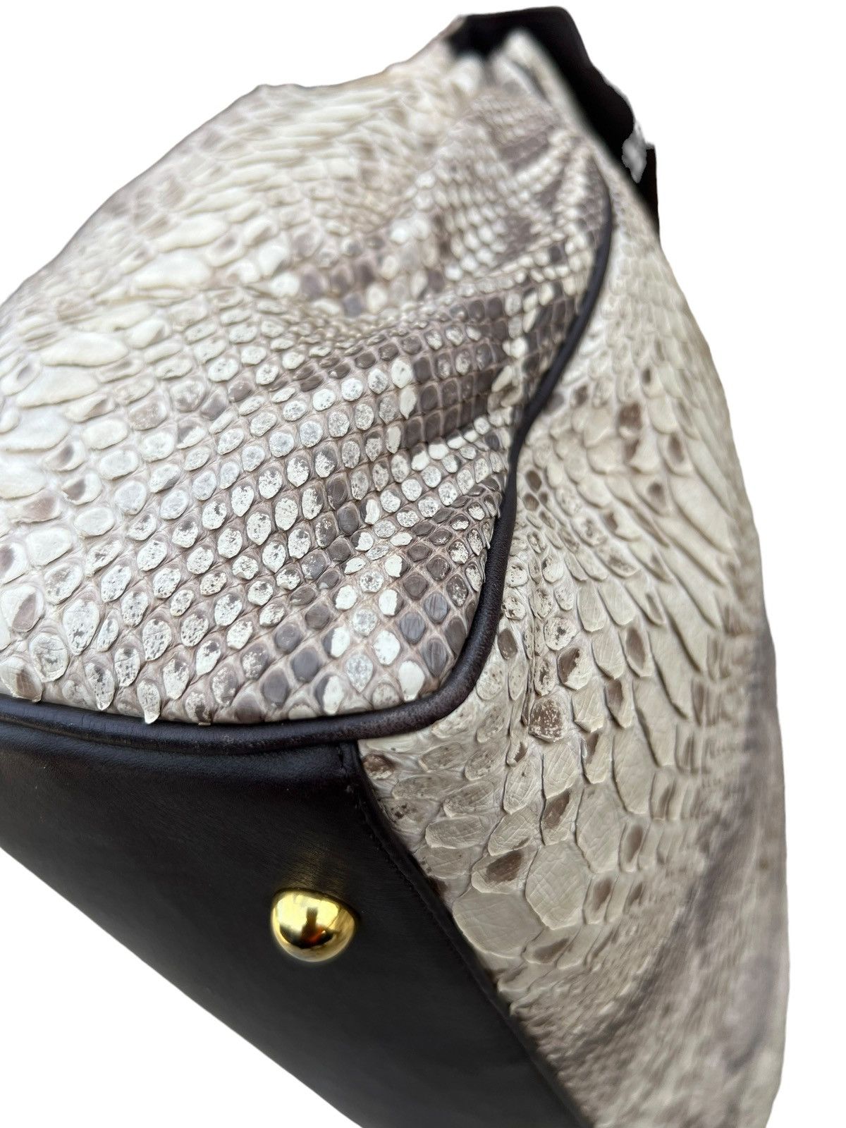 Leather Vin Don Japan Snake Skin Leather Birkin Bag Size ONE SIZE - 12 Thumbnail