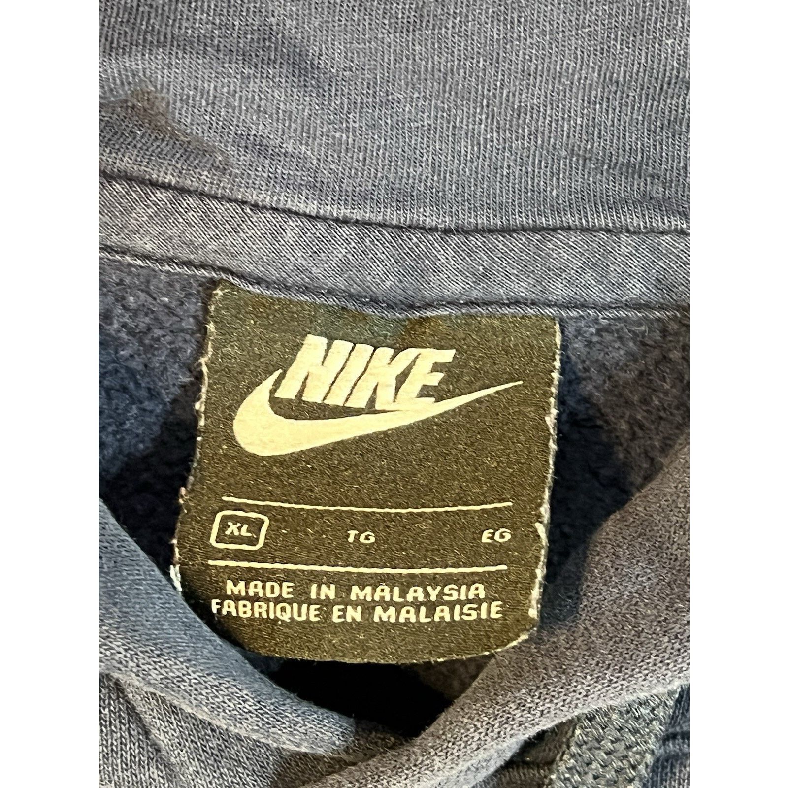 Nike Vintage Nike Essentials Y2K Blue Mens Hoodie Size XL Size US L / EU 52-54 / 3 - 2 Thumbnail