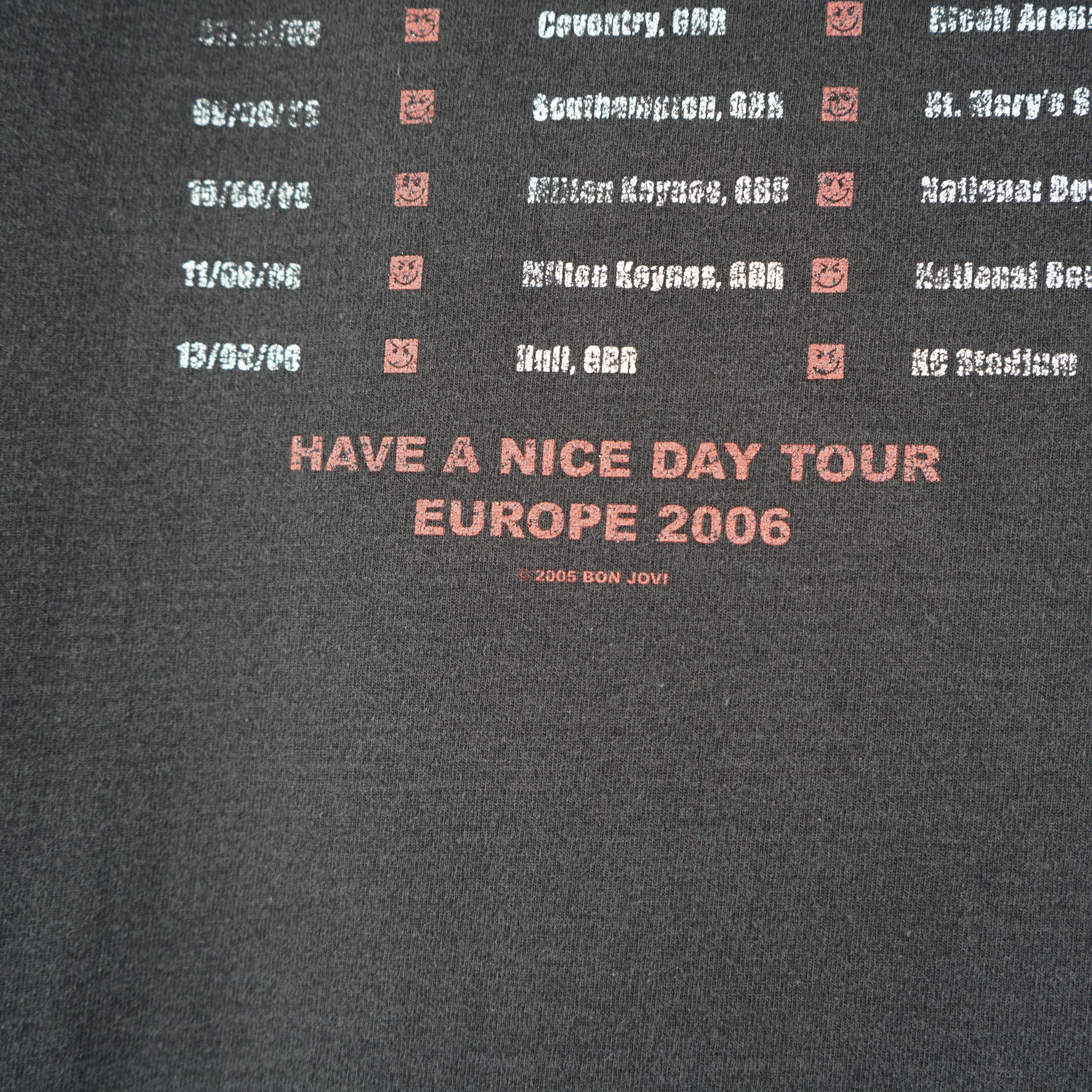 Band Tees × Vintage Vintage 2006 Bon Jovi Europe Tour T-Shirt Size US M / EU 48-50 / 2 - 10 Thumbnail