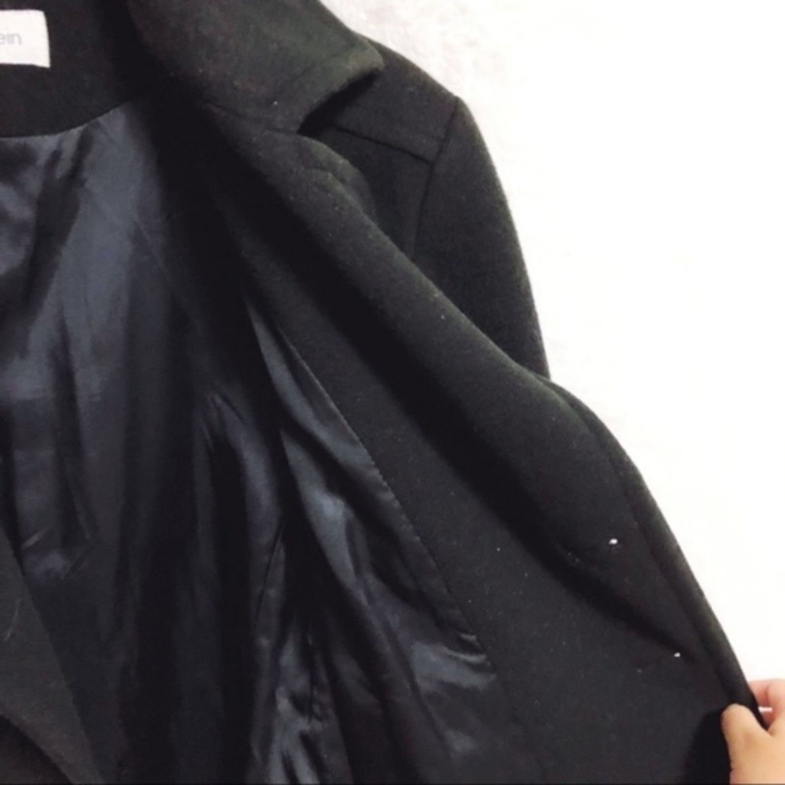 Calvin Klein Calvin Klein Women Merino Wool Black Jacket Size S / US 4 / IT 40 - 4 Thumbnail