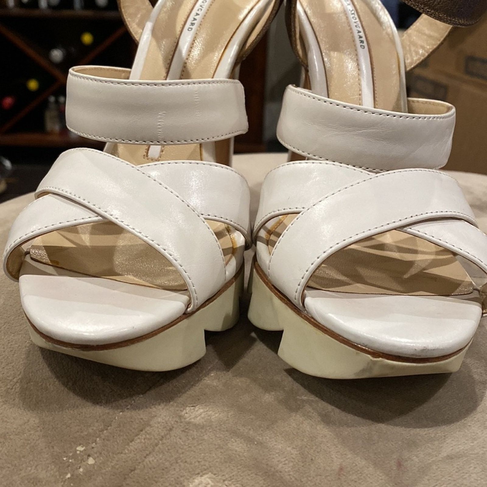 Designer Camilla Skovgaard Morlun Platform Sandals White Size US 7.5 / IT 37.5 - 8 Thumbnail