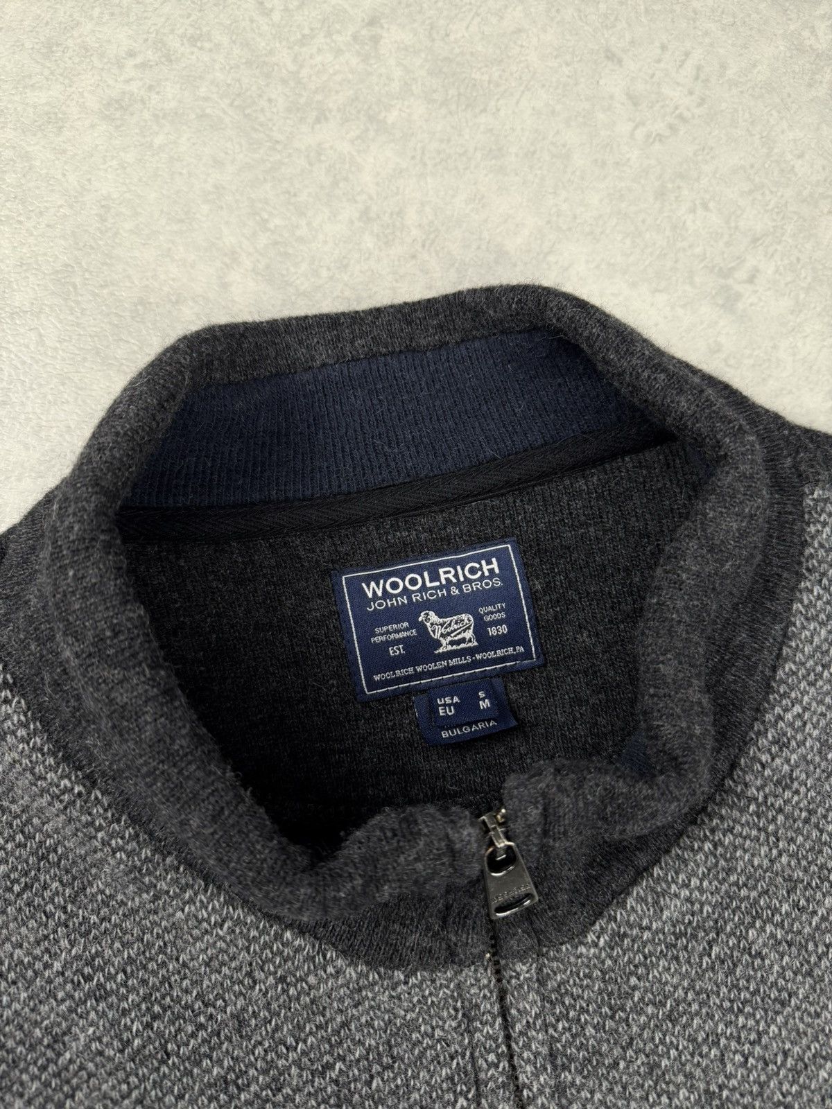 Woolrich Woolen Mills Woolrich Wool Zip Sweater Grey Black Men’s M Size US M / EU 48-50 / 2 - 6 Thumbnail