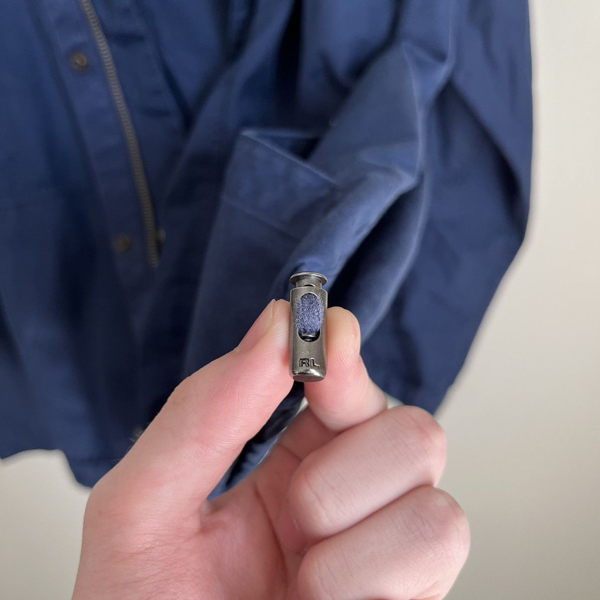 Polo Ralph Lauren × RRL Ralph Lauren × Vintage Vintage Polo Ralph Lauren Navy Hooded Jacket Rare Large Size US L / EU 52-54 / 3 - 9 Thumbnail