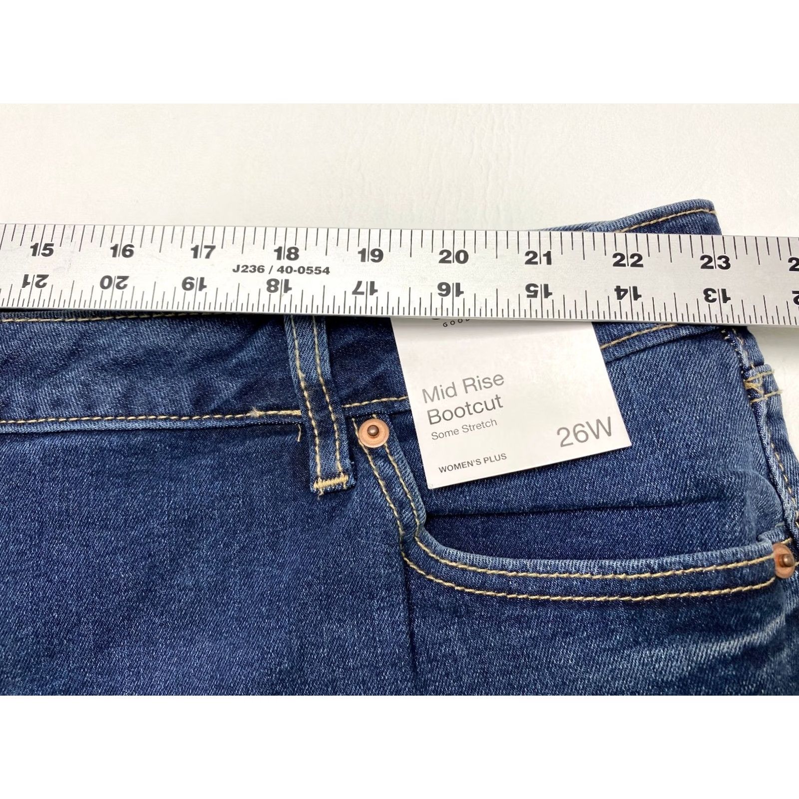 Vintage VINTAGE NWT Womens Plus Jeans 26W 46x31 Sonoma Jeans Bootcut Mid Rise Dark Wash NEW Size 26" / US 2 / IT 38 - 7 Thumbnail