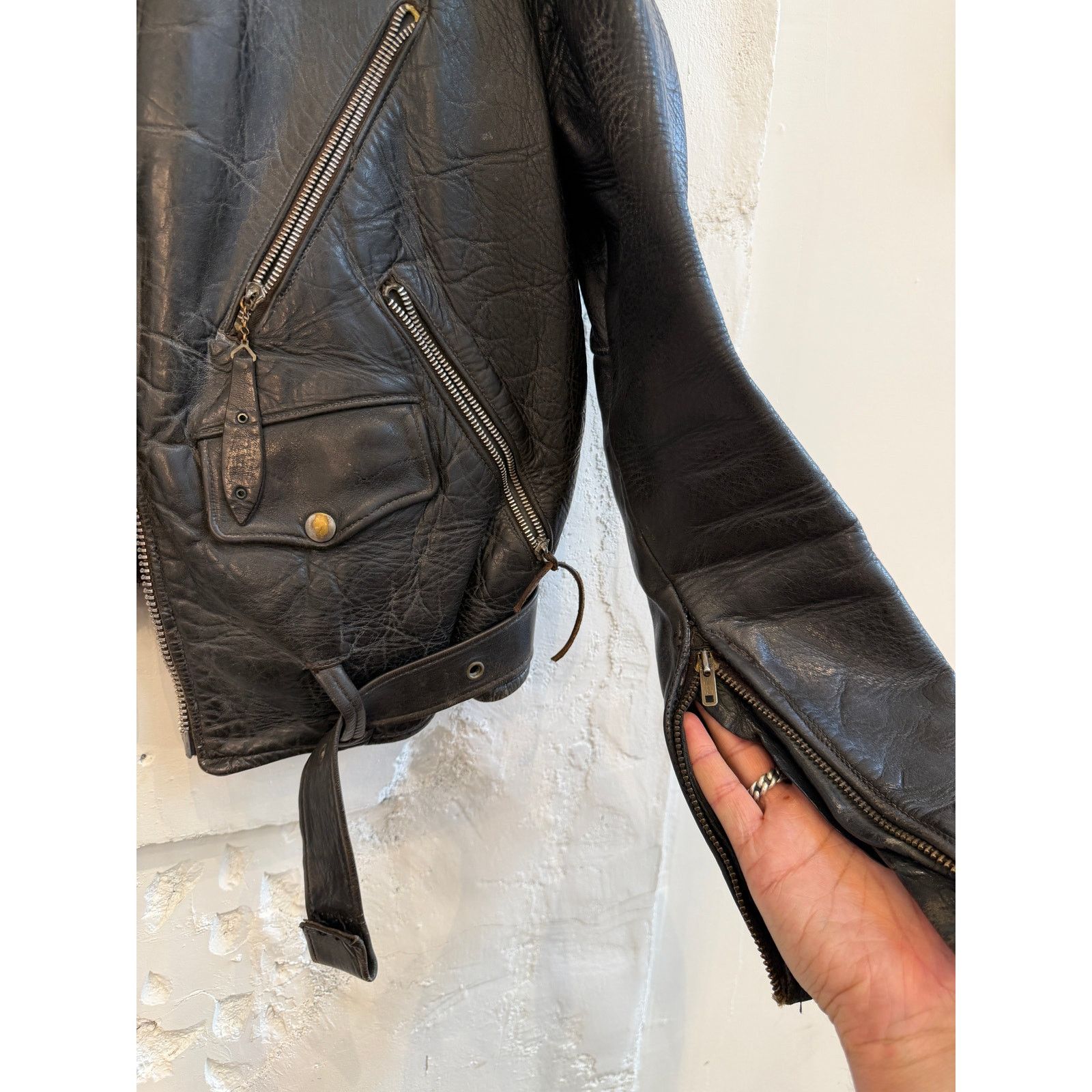Vintage Vintage 40-50's Blatt Chicago Horsehide Leather Moto Jacket Size US M / EU 48-50 / 2 - 3 Thumbnail