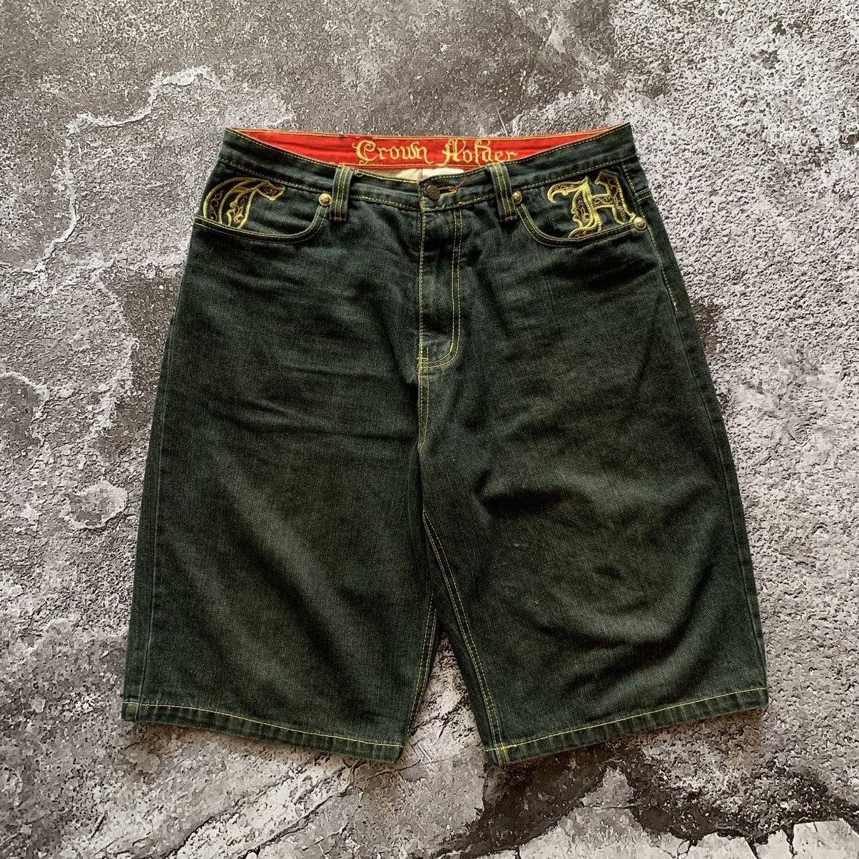 Japanese Brand Y2K Crown Holder Jorts Pants Size US 38 / EU 54 - 2 Thumbnail