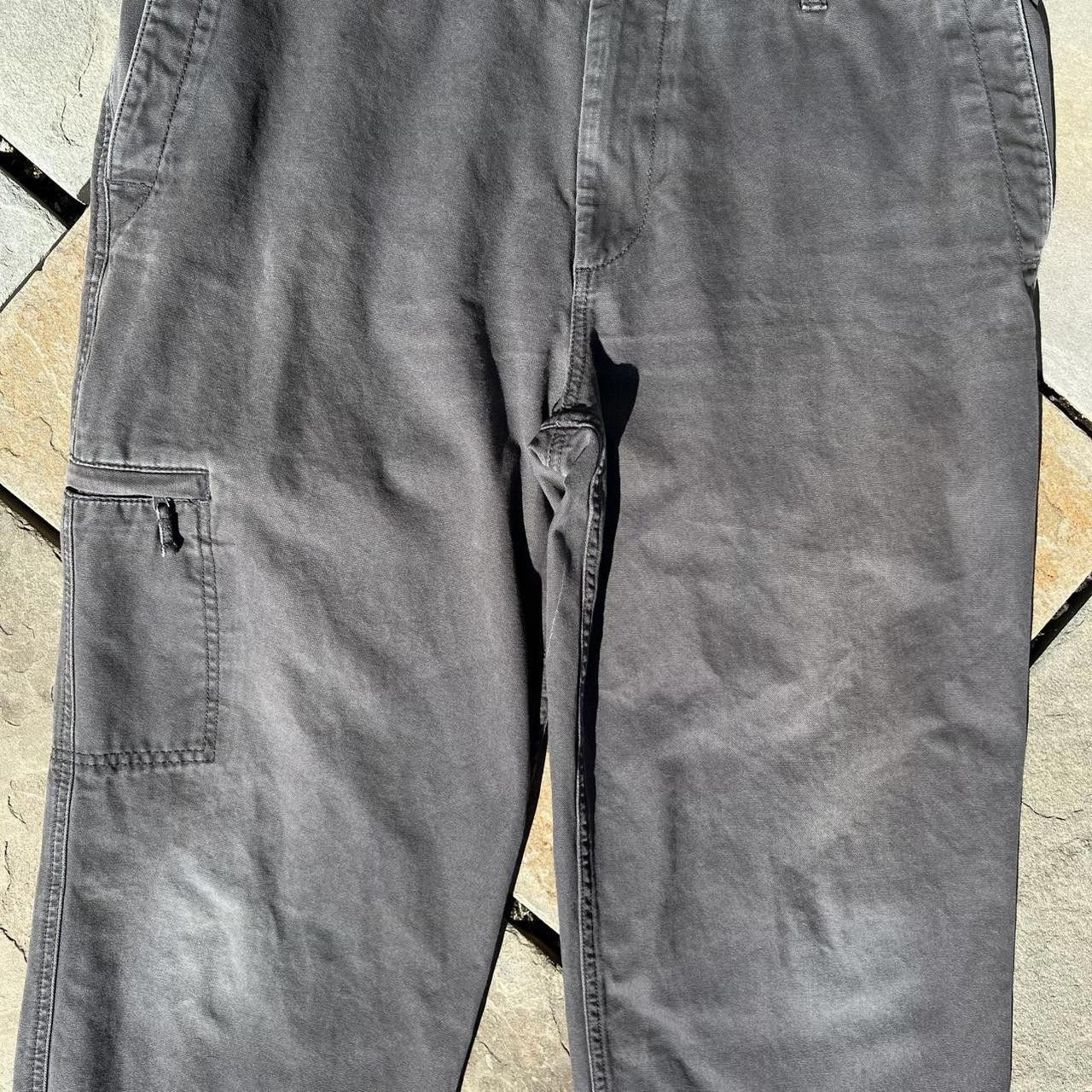 Dockers Y2K Grey Faded Distressed Canvas Utility Fatigue Work Pants Size US 38 / EU 54 - 2 Thumbnail