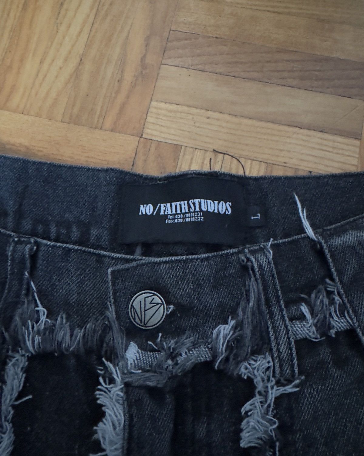 No Faith Studios NO/FATH STUDIOS Stone Wash Grey Size US 34 / EU 50 - 3 Thumbnail