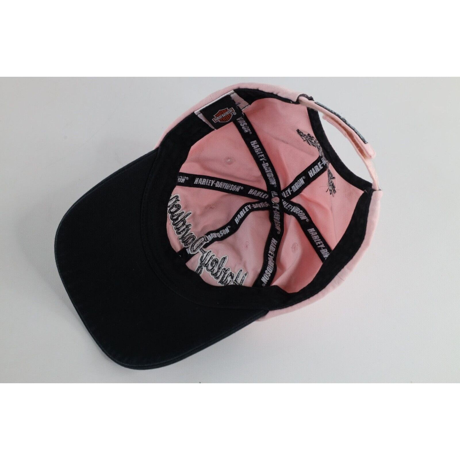 Vintage Vintage 90s Harley Davidson Script Strapback Hat Cap Size ONE SIZE - 8 Thumbnail