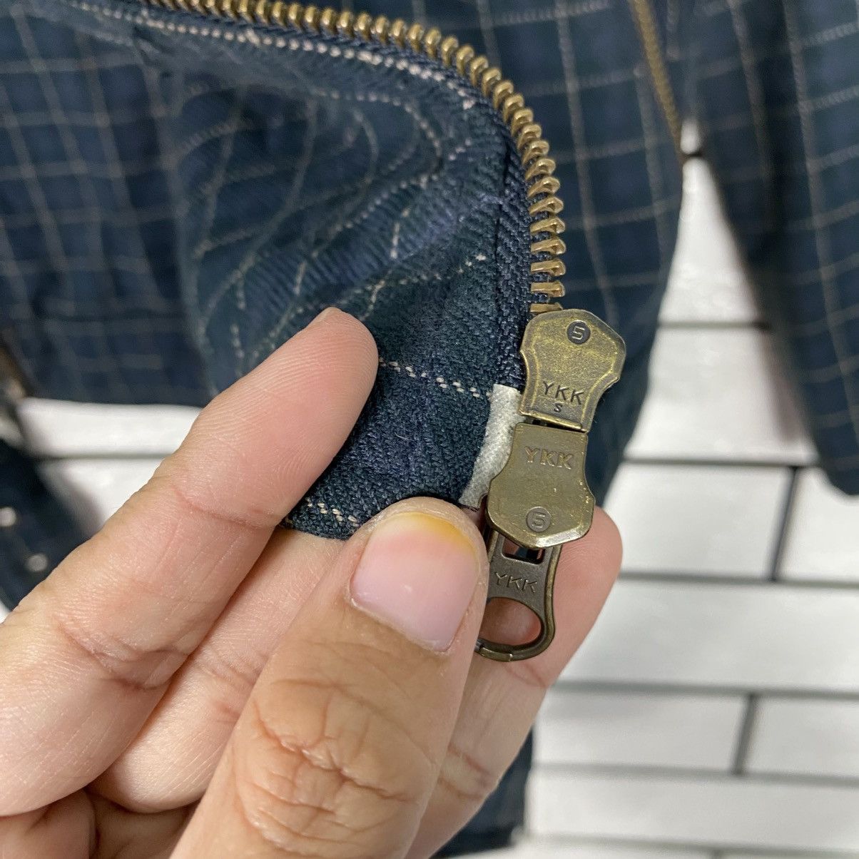 Issey Miyake 📌Biker Jacket Double Collar Nicole Club Tartan Bondage Size US M / EU 48-50 / 2 - 18 Thumbnail