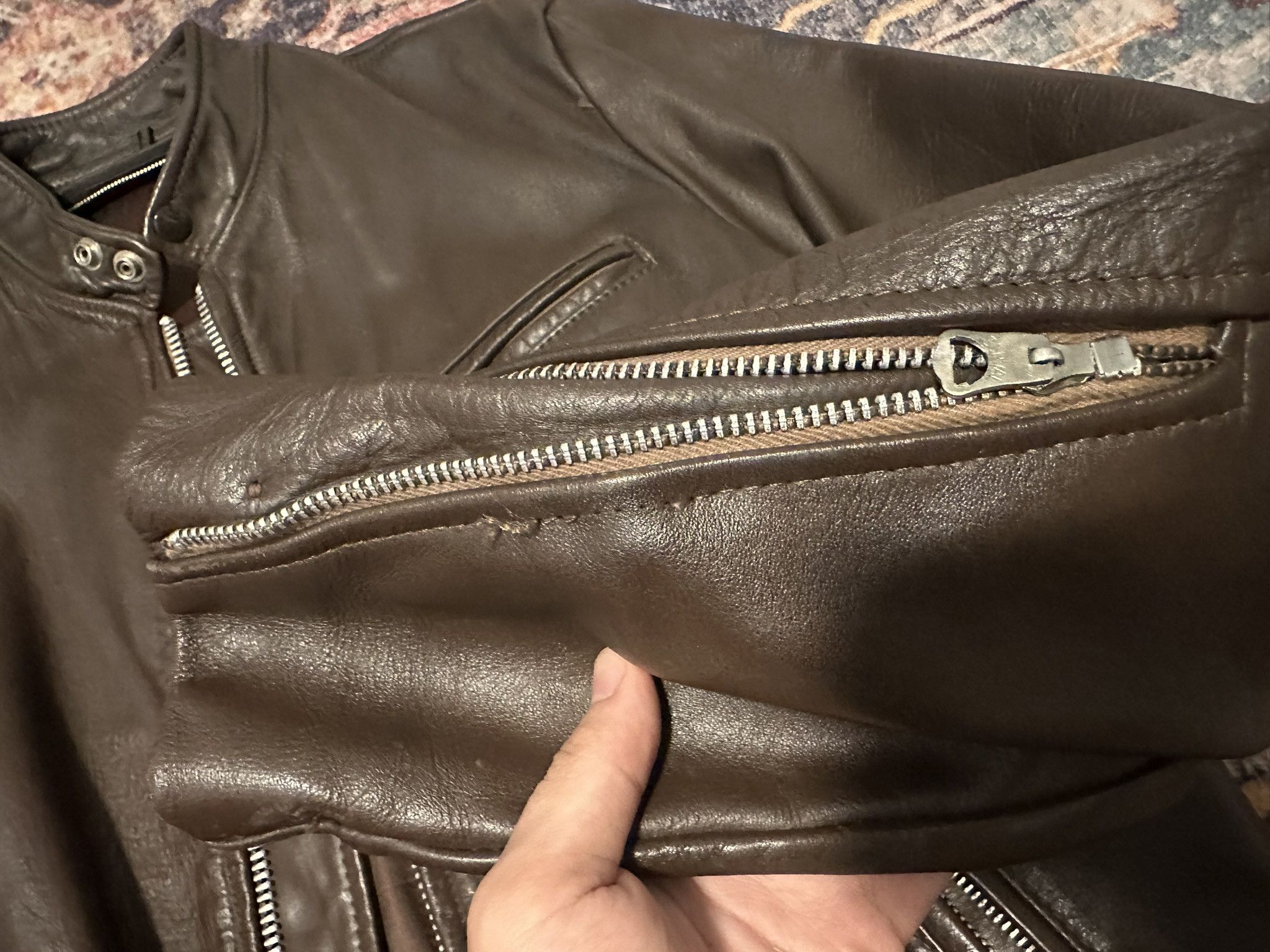 Vintage Lesco Cafe Racer Leather Jacket Size US S / EU 44-46 / 1 - 10 Thumbnail