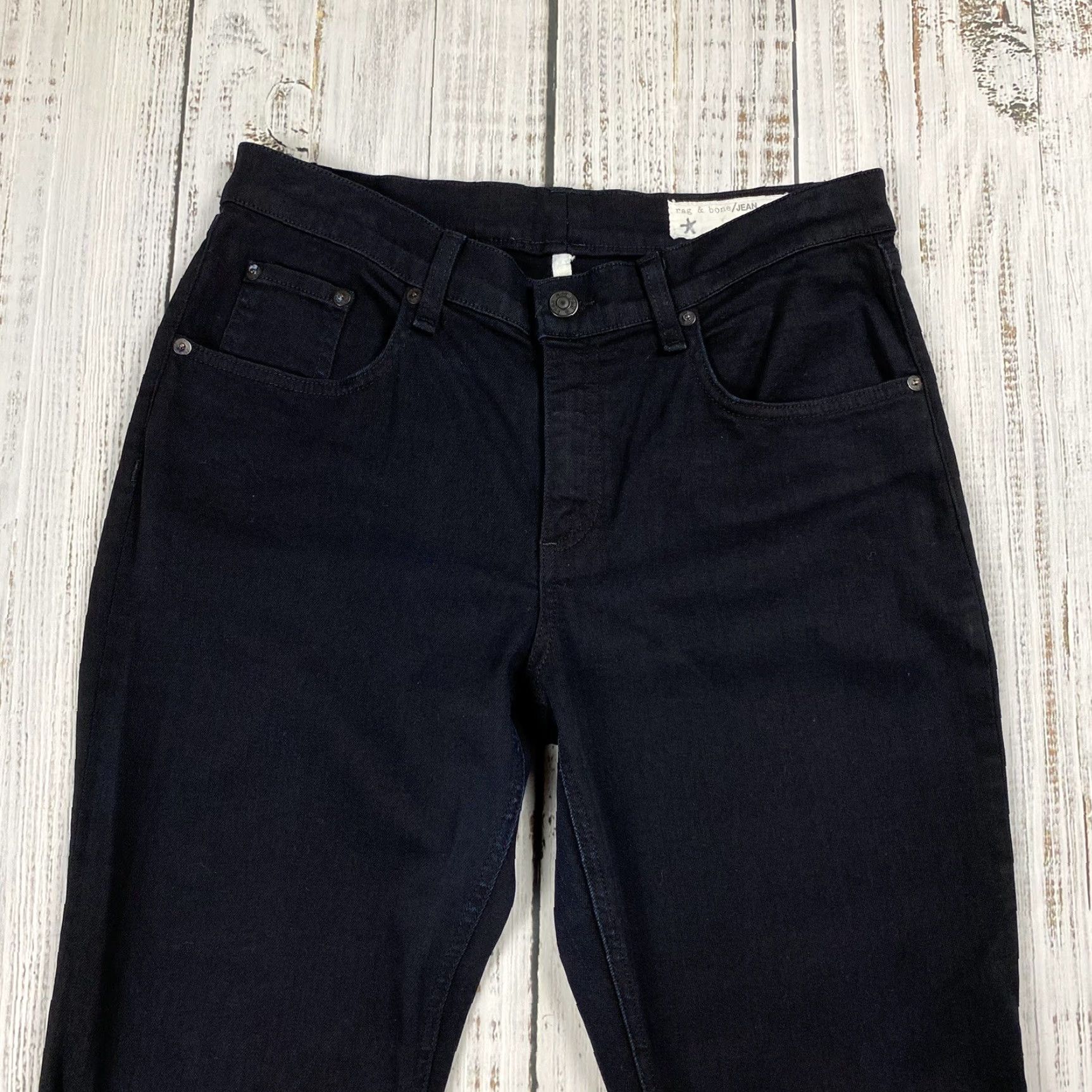 Rag & Bone RAG & BONE Mid Rise Skinny Jeans Women Stretch Denim Black Size 32 Fits 30"-34" Size 24" / US 00 / IT 34 - 2 Thumbnail