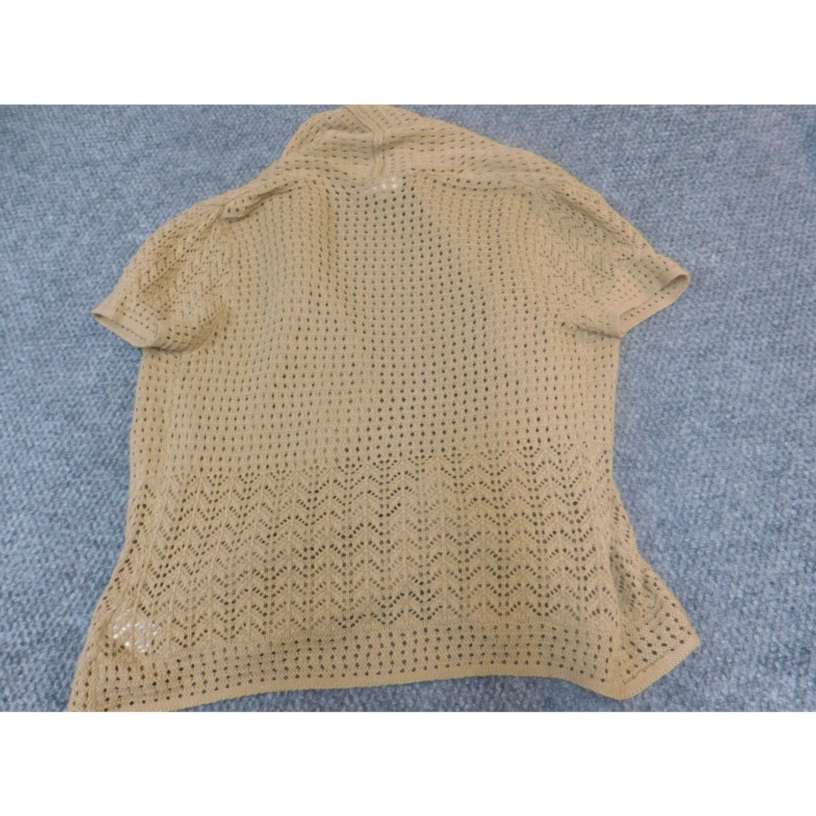 Vintage Dressbarn Womens Sweater Cardigan Small Beige Round Neck Long Sleeve Cotton Acrylic Embroidered Knits Regular All Seasons Womens Style Cardigan Size S / US 4 / IT 40 - 7 Thumbnail