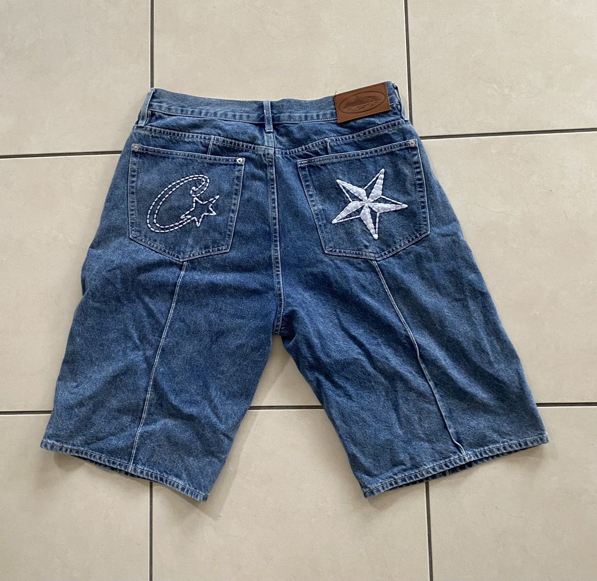 Corteiz Cortiez C-Star Denim Jorts - XL | Grailed