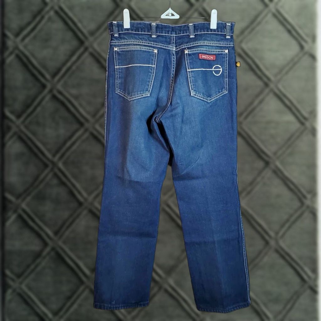 Vintage Sasson Jeans 32 x 29 VTG 90s Streetwear Hip Hop Mens Jeans Blue Cotton Relaxed Tapered Regular Inseam 29 Pockets Grunge Retro Size US 32 / EU 48 - 1 Thumbnail