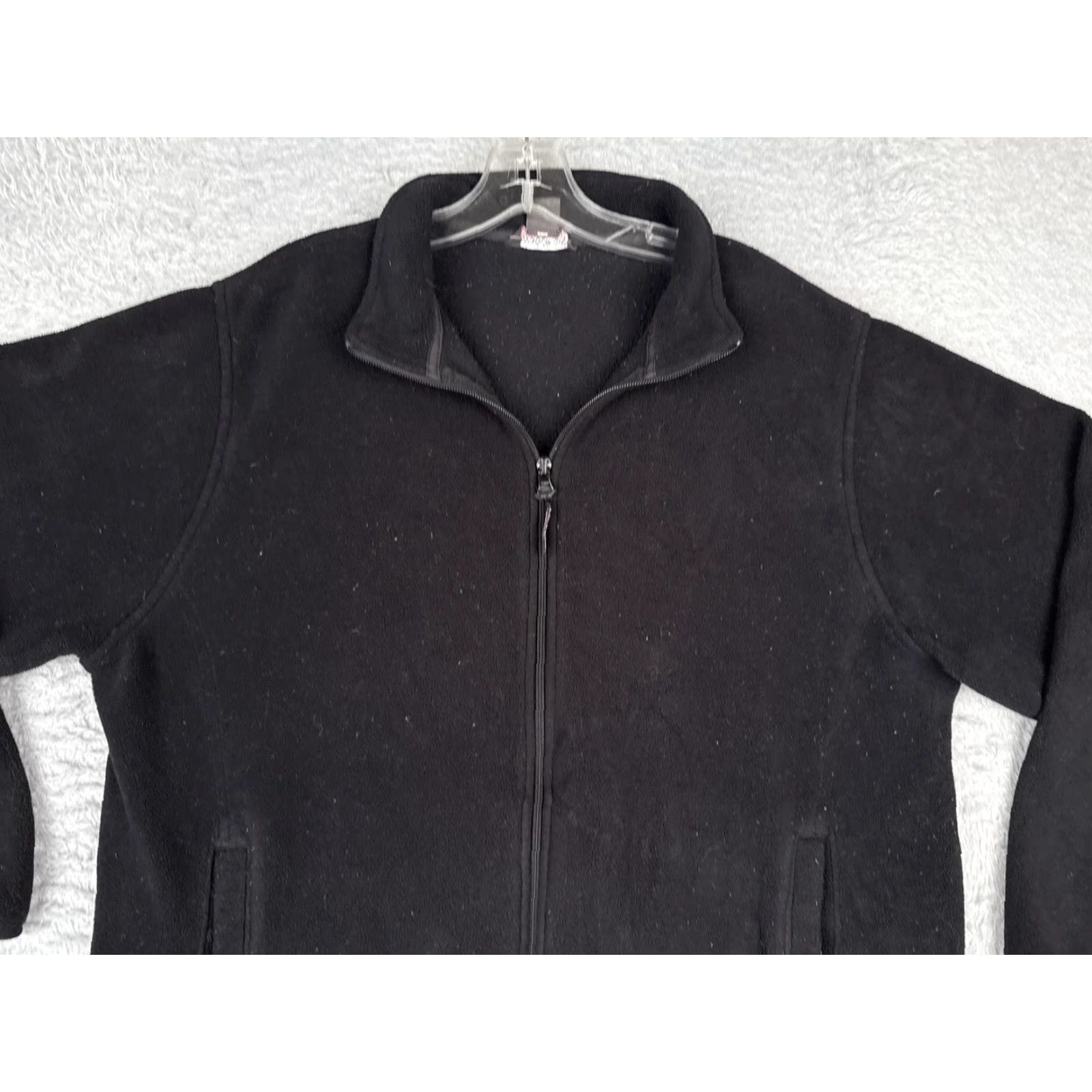 Vintage Woolrich Jacket Womens Large Black Fleece Full Zip Pockets Outdoor Hiking Warm - Womens Jacket - Black - Woolrich Size L / US 10 / IT 46 - 4 Thumbnail