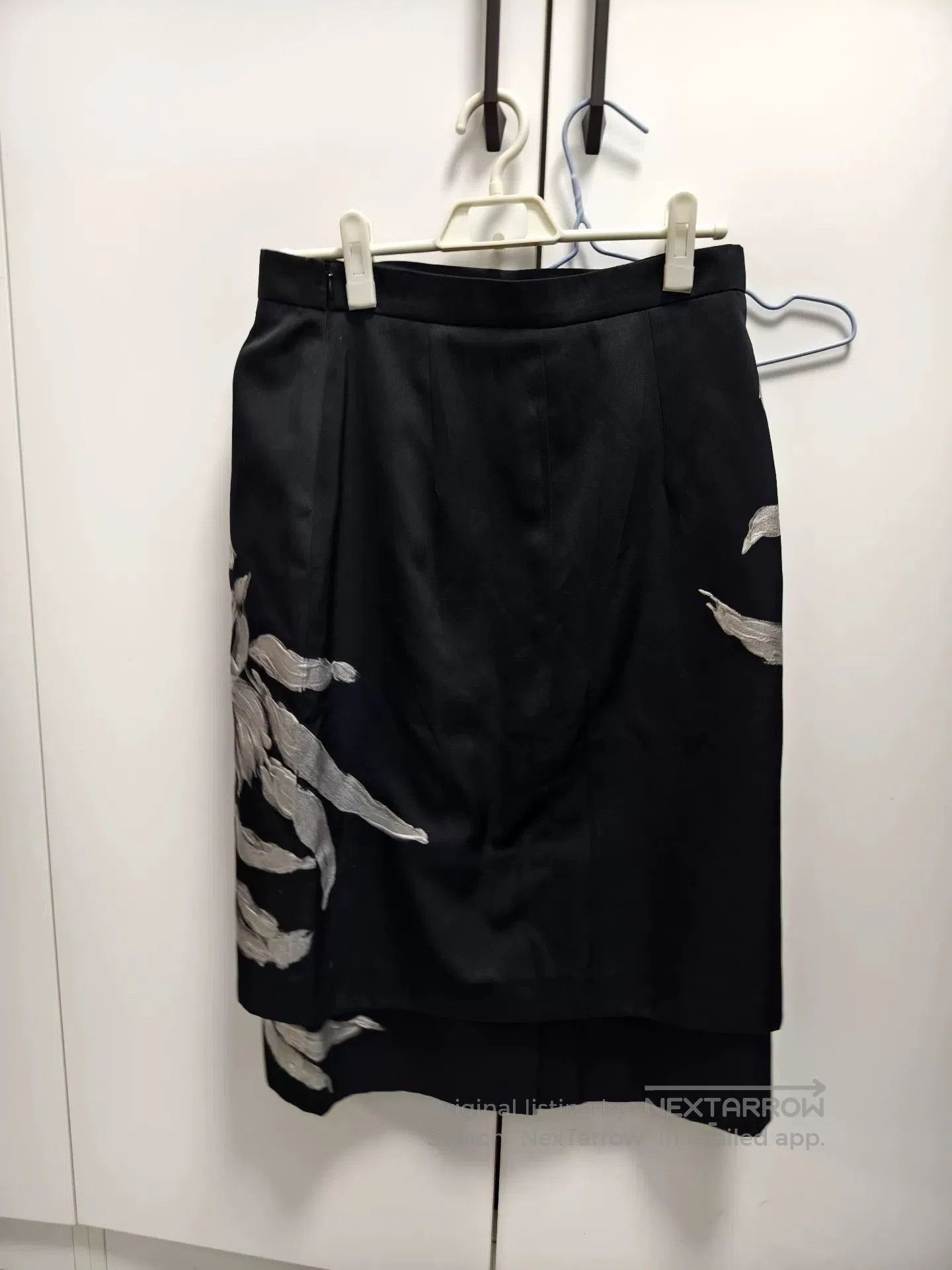 Dries Van Noten dries van noten silver floral layered skirt. Size US 44 / EU 60 - 3 Thumbnail