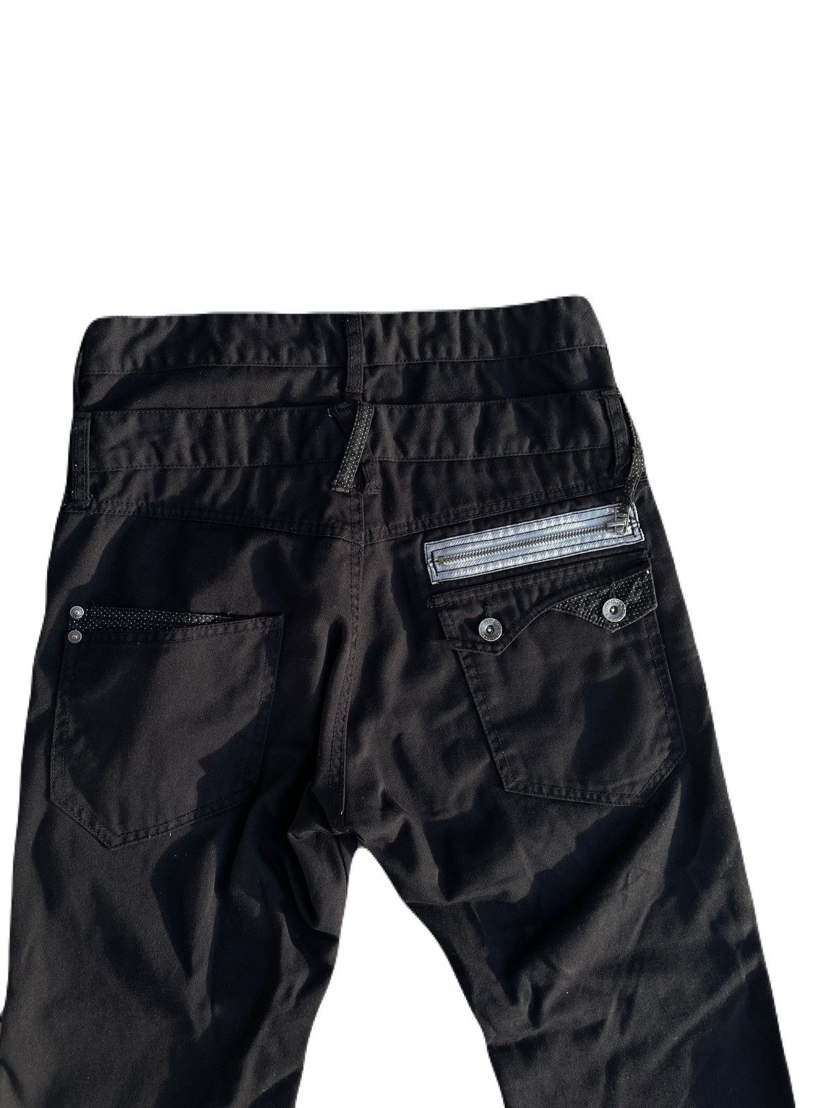 If Six Was Nine 2000s Japanese archive Vkei Zip Gimmic Double Waist Pants Size US 29 - 6 Thumbnail