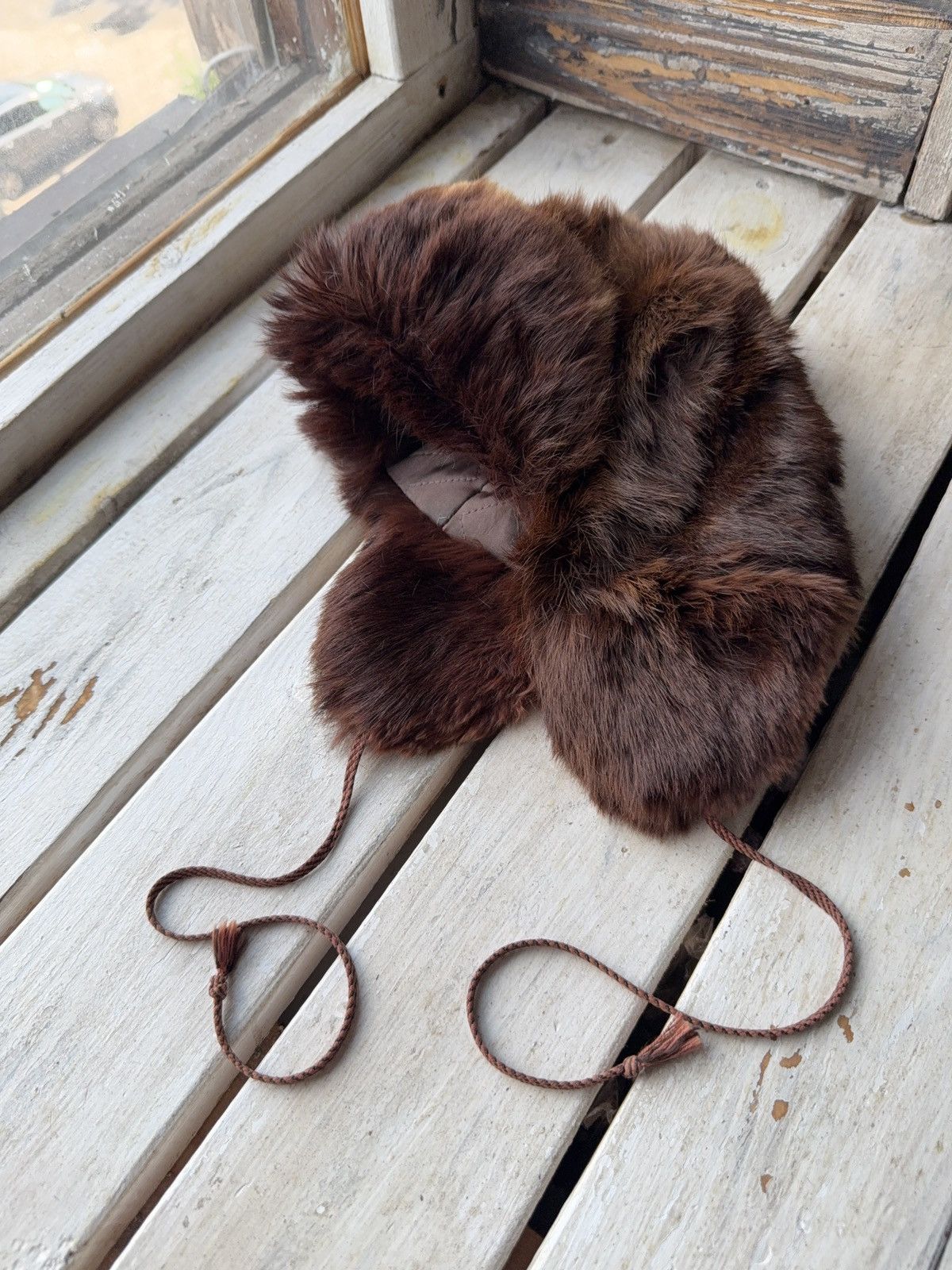 Hysteric Glamour × Japanese Brand × Vintage Vintage Real Fur Mohair Fuzzy Ushanka Y2K Opium Hype Rare OS Size ONE SIZE - 2 Thumbnail