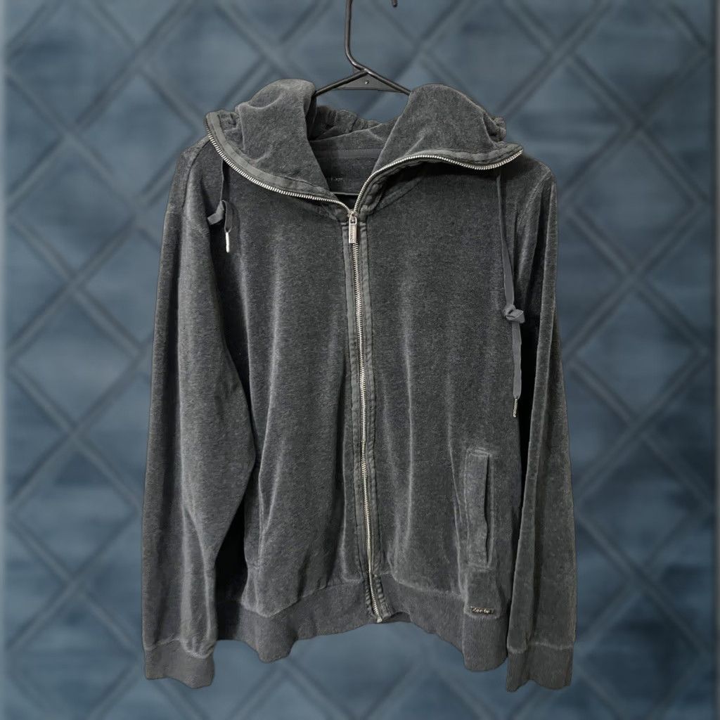 Calvin Klein CALVIN KLEIN Performance Sweatshirt Women L Gray Quick Dry Velour Full Zip Funnel Neck Womens Size L / US 10 / IT 46 - 1 Thumbnail