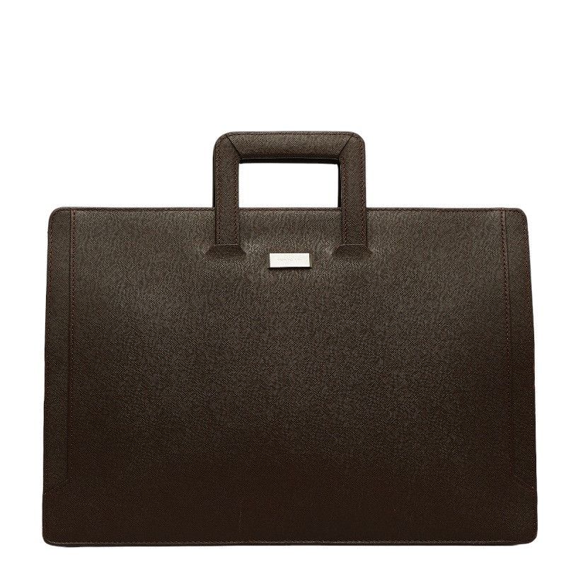 image of Burberry Leather Briefcase in Brown, Men's