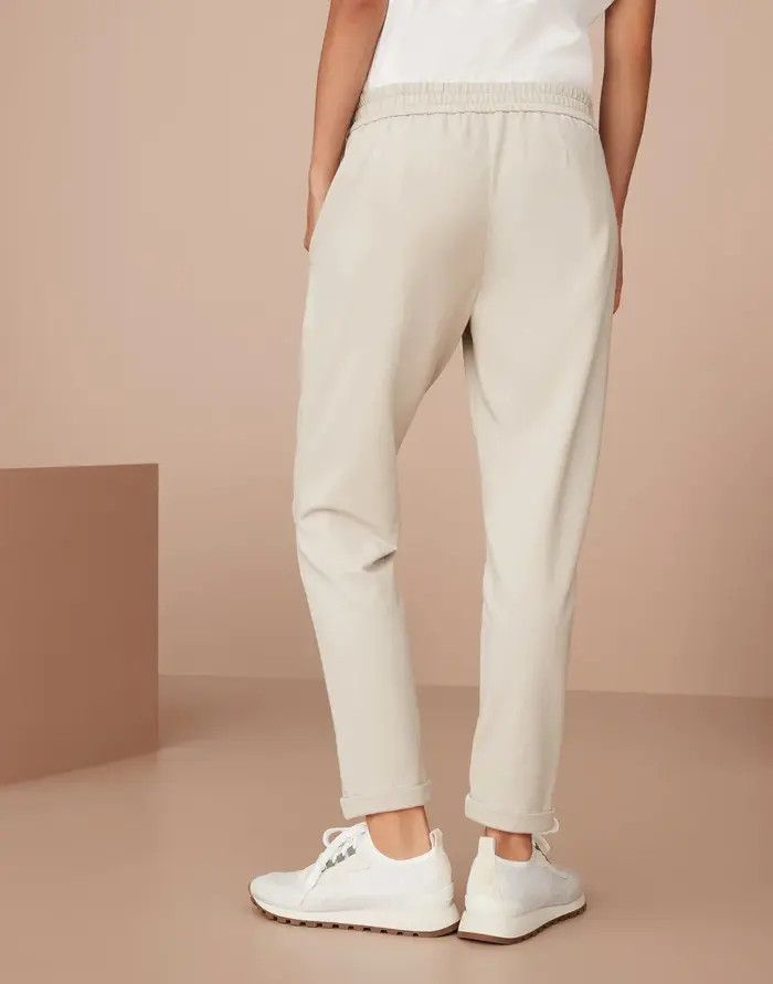 Brunello Cucinelli o1w1db10825 Woman Sport Pants in Open Grey Size 28" / US 6 / IT 42 - 2 Thumbnail