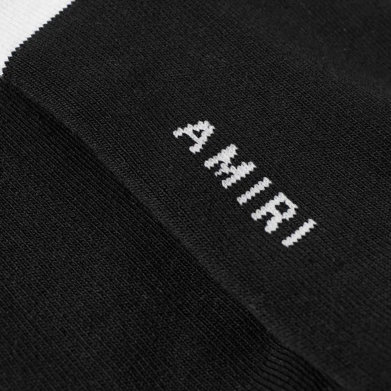 Amiri o1gr1nt0924 Size: 45-46 / Solid Ma Embroidery Socks in Black Size ONE SIZE - 2 Thumbnail