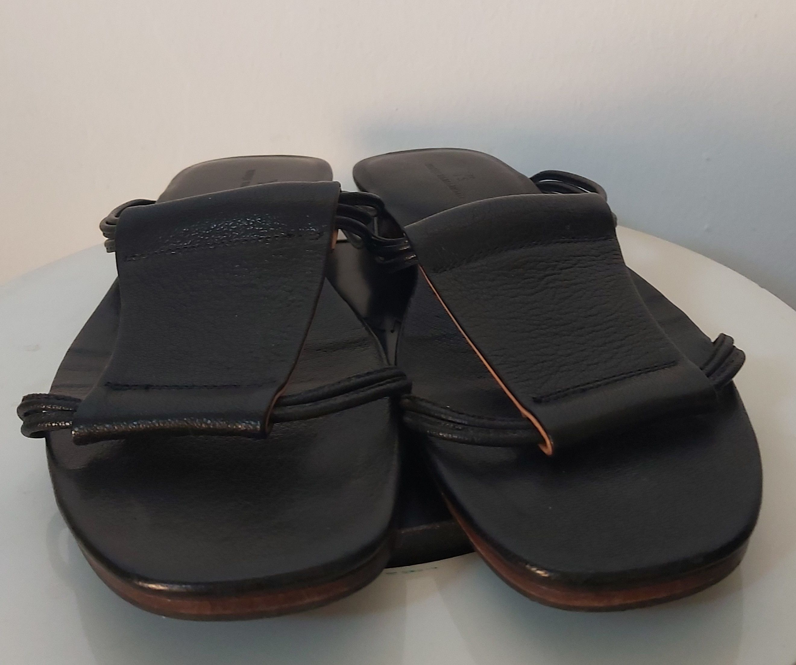 Y's × Yohji Yamamoto Y's Yohji Yamamoto ladies leather sandals black size 9 Size US 9 / IT 39 - 7 Thumbnail
