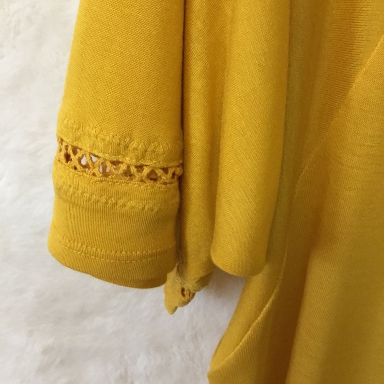 Other Anthropologie One September Yellow Embroidered Shirt Size S / US 4 / IT 40 - 10 Thumbnail
