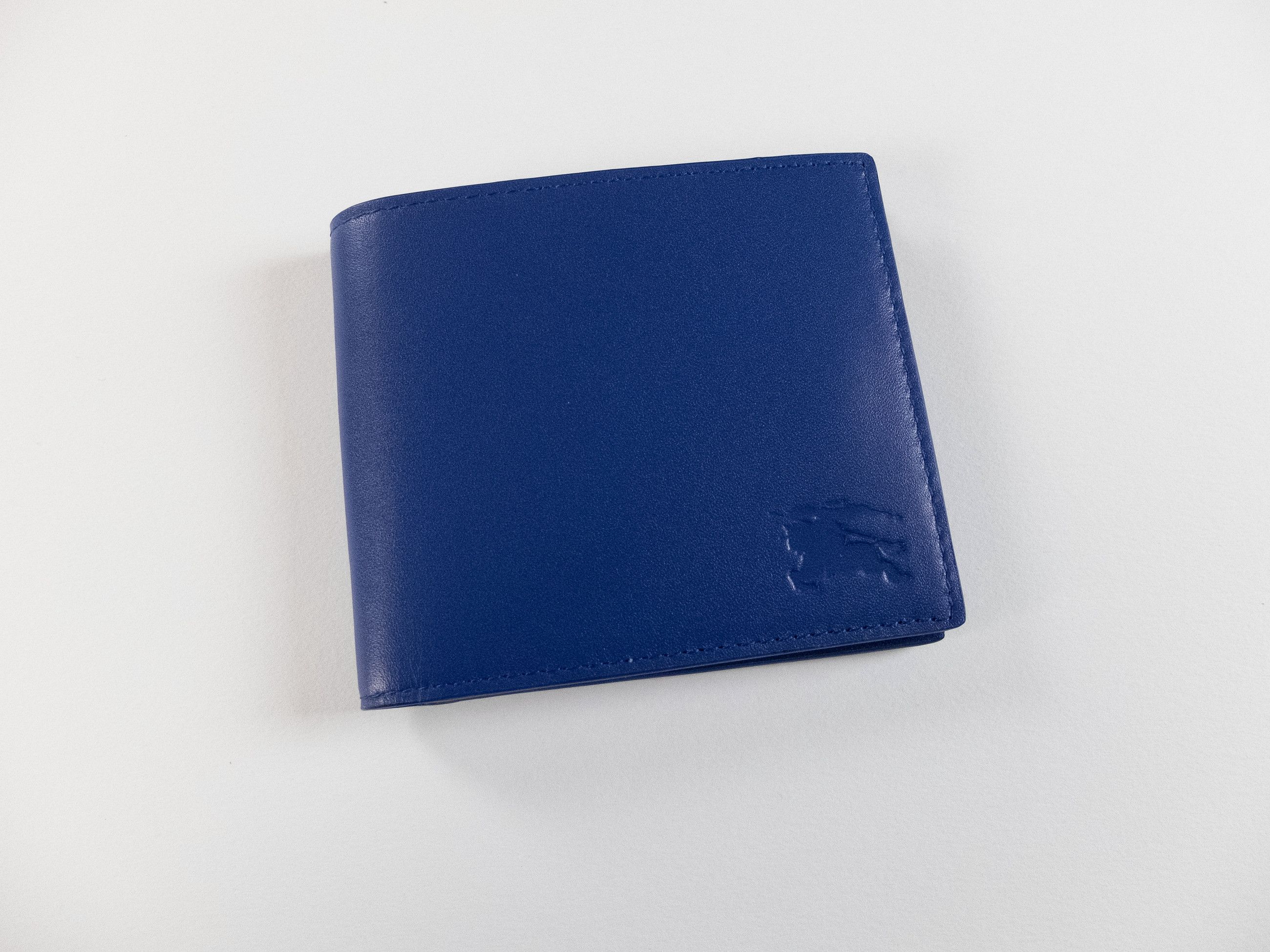 Burberry BURBERRY blue equestrian knight logo bifold leather wallet Size ONE SIZE - 5 Thumbnail