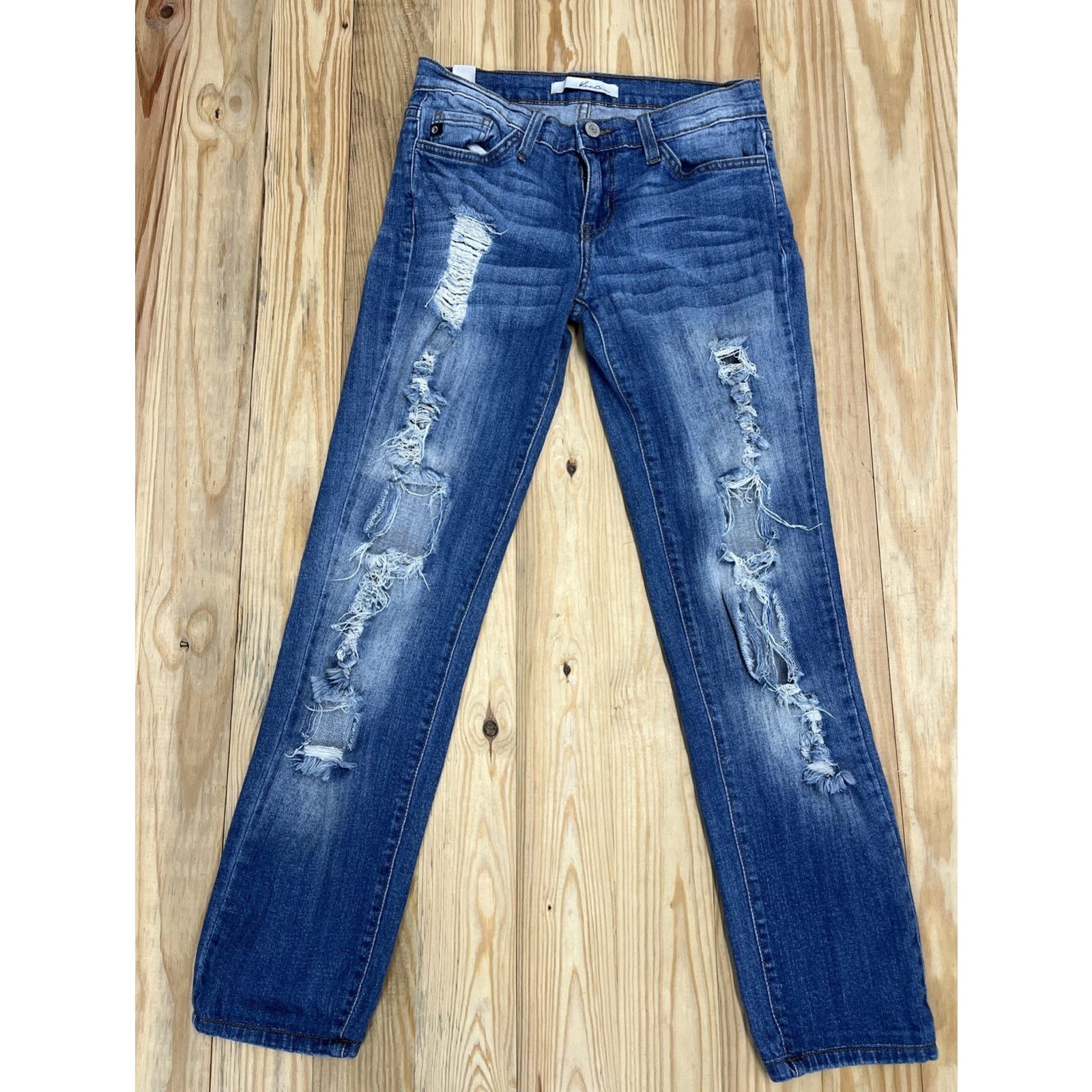 KangaROOS Kancan Women's Distressed Skinny Jeans size 25 Med USA Size 25" / US 0 / IT 36 - 1 Thumbnail