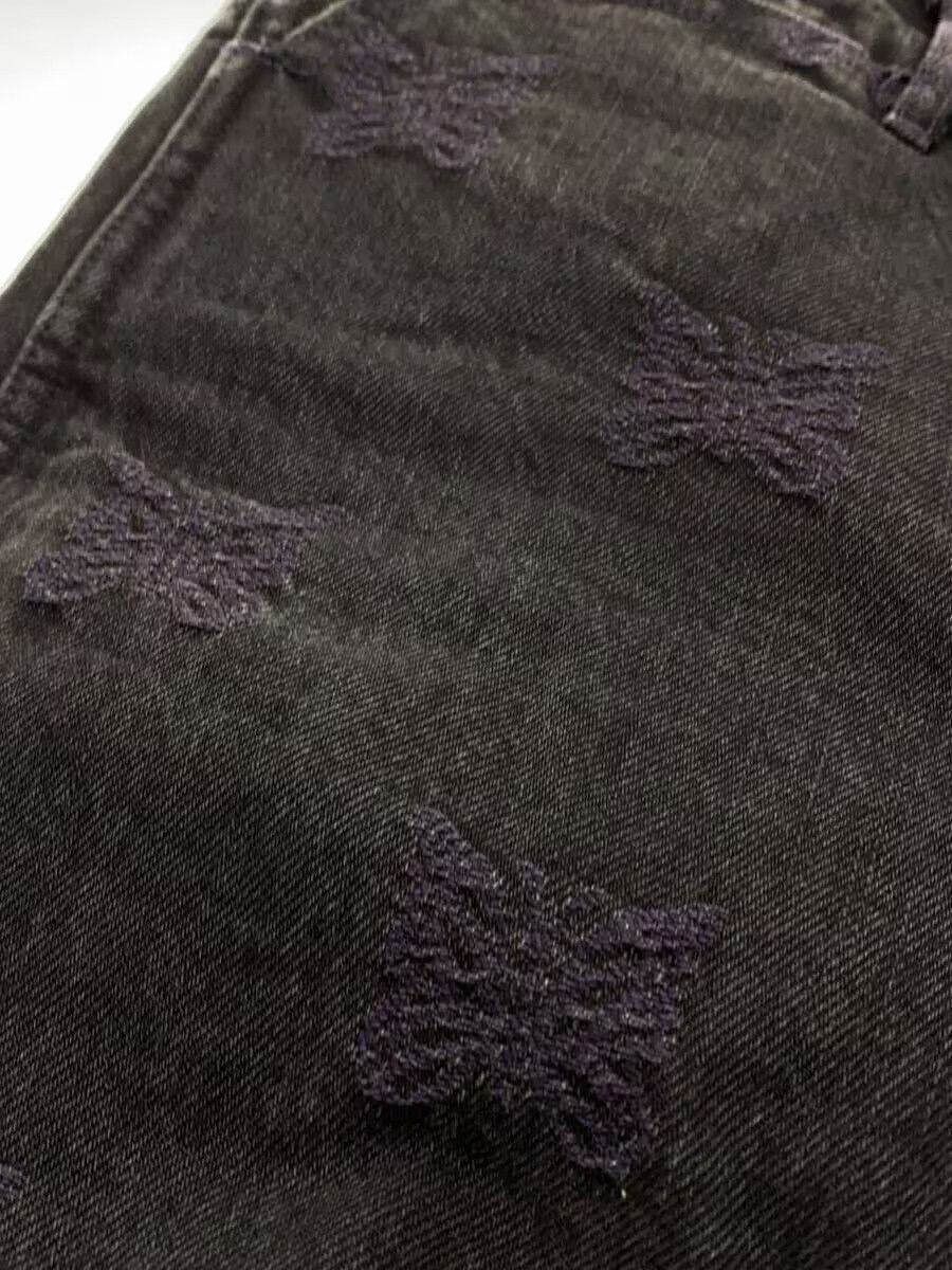 Needles Needles Papillon Jacquard Denim Pants Black Size US 28 / EU 44 - 5 Thumbnail
